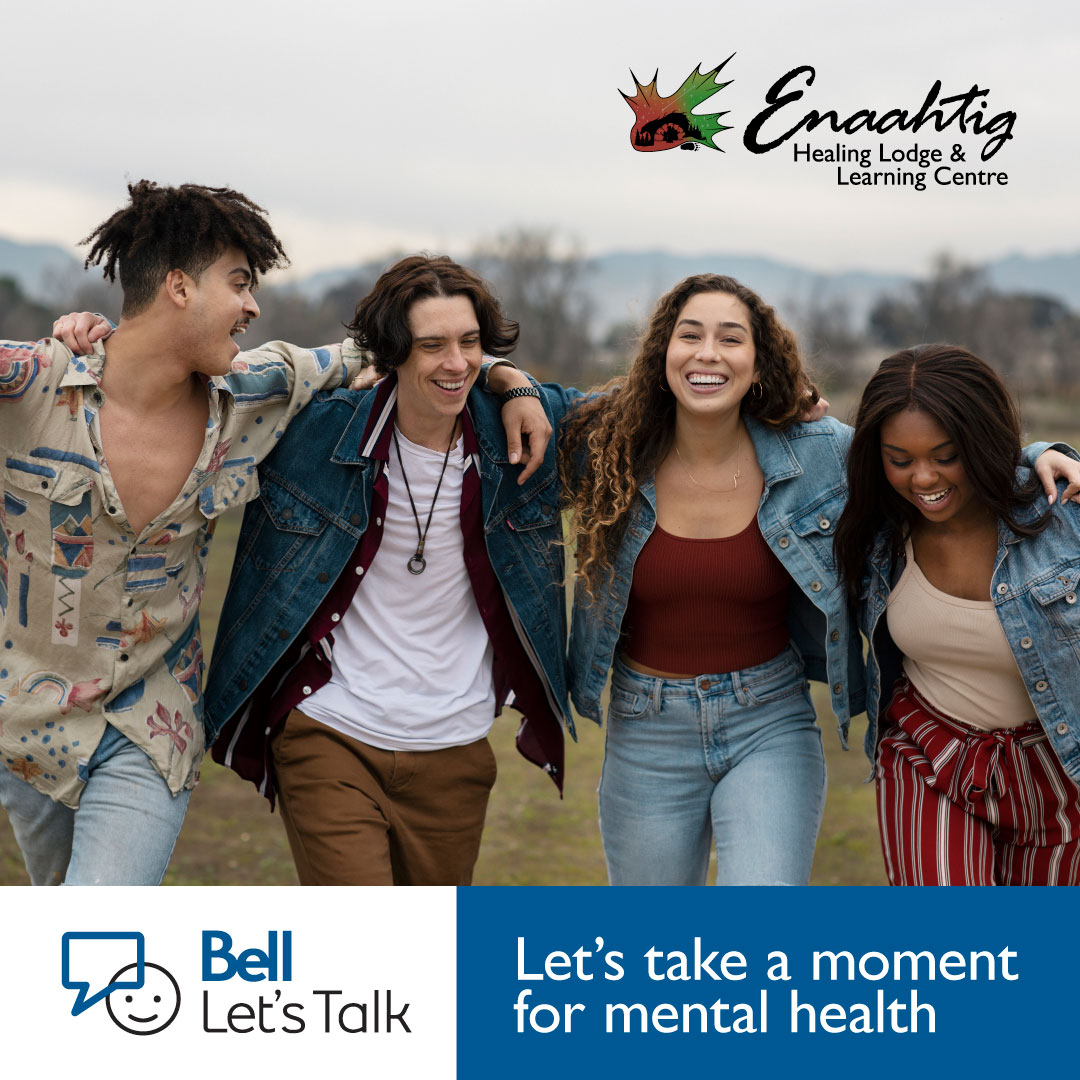 Bell Let’s Talk Day is a reminder to pause and check in, with ourselves and with each other.
Mental health matters, and talking about it can make a real difference. Whether you’re struggling, supporting someone else, or just need to be heard, you don’t have to do it alone.
At Enaahtig, support is at the heart of what we offer. We’re here to listen, to guide, and to walk alongside you when things feel heavy. 💙
#BellLetsTalk #MentalHealthMatters #YouAreNotAlone #SupportMatters #EndTheStigma