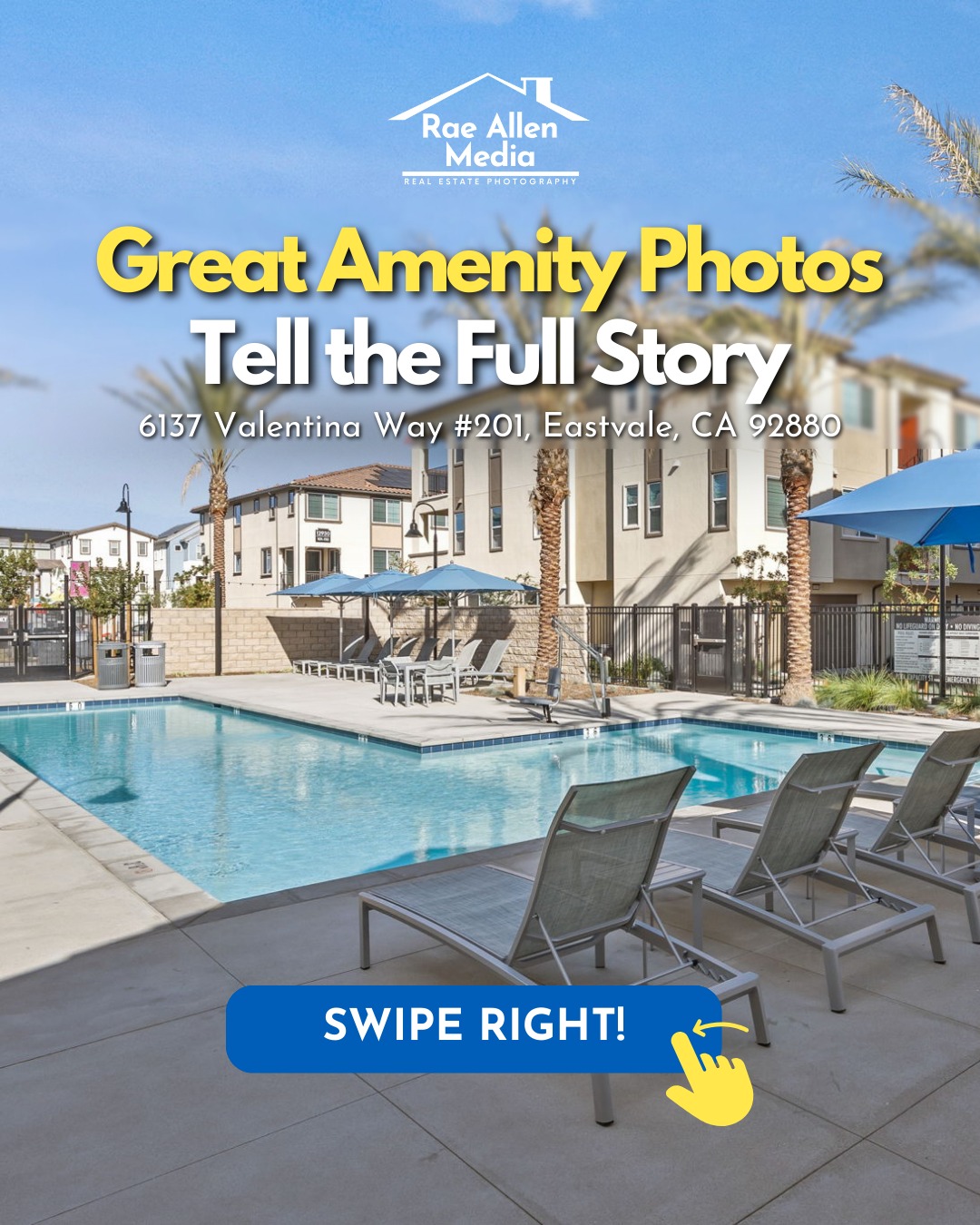 For this listing, we focused on capturing the full lifestyle, especially the three pools, including a dedicated lap pool. Amenities like these help buyers picture their day to day life, not just the layout of the home.
For listing agents, showcasing features beyond the front door can be the difference between a quick scroll and genuine interest. Strong amenity photos help tell the complete story.
📧 linda@raeallenmedia.com
📞 (951) 444-5424