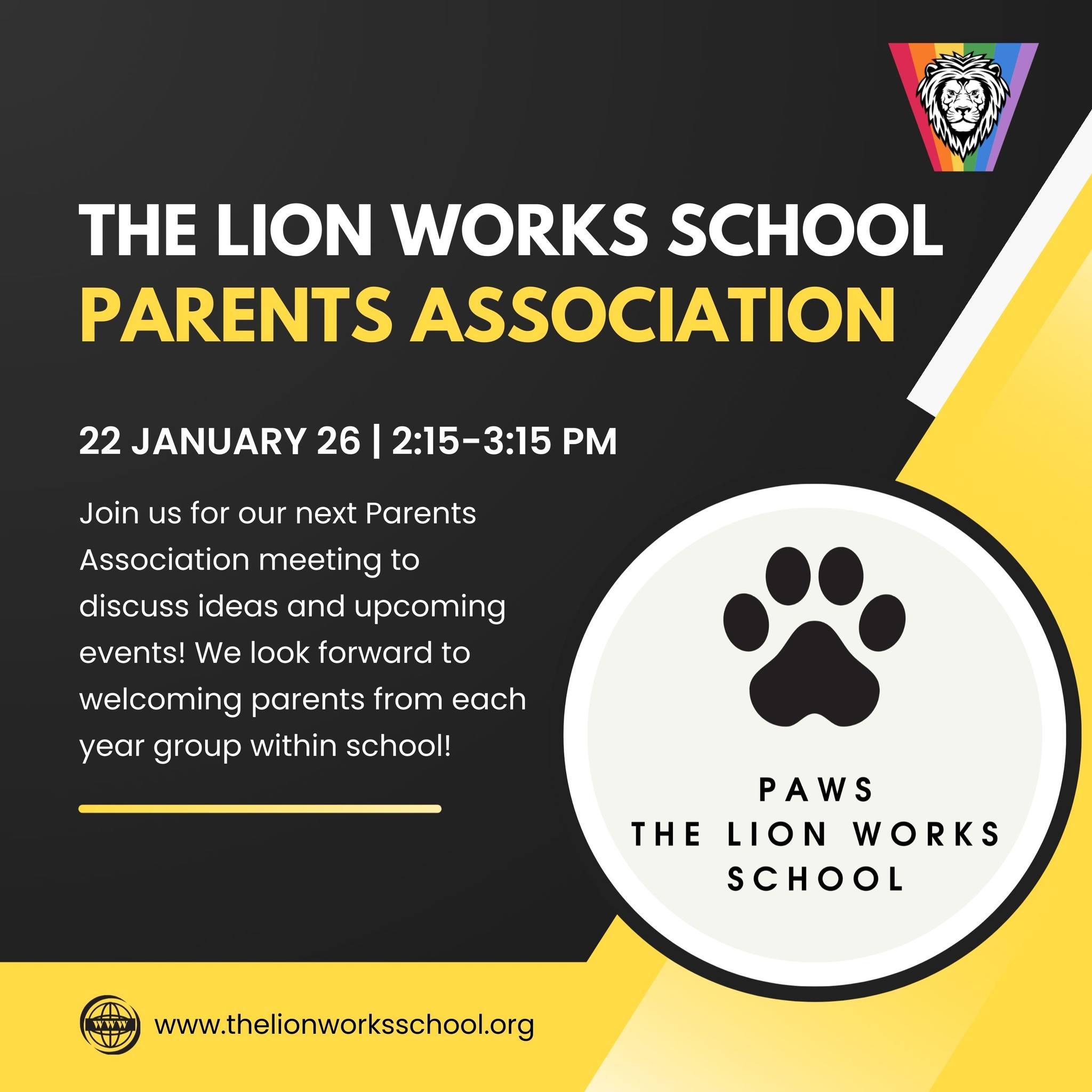 A reminder that this Thursday afternoon is our next meeting of PAWS, our school parents’ group.
We’ll be getting together to discuss plans for our next event in the second half of the spring term.
Time: 2.15–3.15pm
All parents welcome
Thank you, as always, for your continued support - we’d love to see you there!