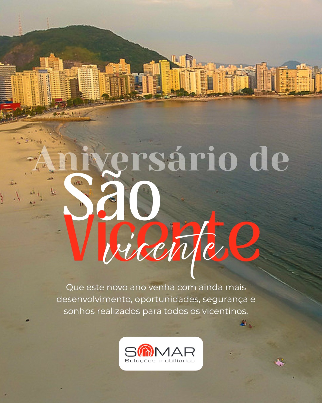 🎉✨ Feliz aniversário, São Vicente! ✨🎉
A cidade onde o Brasil começou, cheia de história, beleza e orgulho. 🌊🏖️
São Vicente é mais do que um lugar para morar, é um estilo de vida, é raiz, é futuro, é coração. 💙
Temos orgulho de fazer parte dessa cidade que cresce, acolhe e inspira todos os dias. Que venham mais conquistas, desenvolvimento e sonhos realizados para quem vive e ama São Vicente. 🏡✨
Parabéns, São Vicente! Conte sempre com a Somar Soluções Imobiliárias. 🤝💫
📲 WhatsApp 13 99151-9922
#SãoVicente #AniversárioDeSãoVicente #OrgulhoDeMorarAqui #CidadeHistórica #LitoralPaulista #BaixadaSantista #VidaNaPraia #SomarSoluçõesImobiliárias #ImóveisNaBaixada #RealizandoSonhos #Conexão #Autoridade #Crescimento