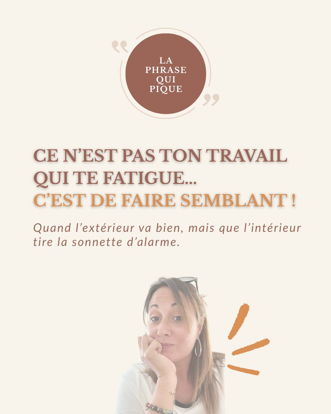 𝐉'𝐞́𝐭𝐚𝐢𝐬 𝐞́𝐩𝐮𝐢𝐬𝐞́𝐞, 𝐫𝐢𝐞𝐧 𝐧𝐞 𝐬𝐞𝐦𝐛𝐥𝐚𝐢𝐭 𝐜𝐡𝐚𝐧𝐠𝐞𝐫 𝐜𝐞𝐭 𝐞́𝐭𝐚𝐭 𝐝𝐞 𝐟𝐚𝐢𝐭, 𝐚𝐥𝐨𝐫𝐬 𝐣'𝐚𝐢 𝐜𝐨𝐧𝐭𝐢𝐧𝐮𝐞́. 𝐏𝐨𝐢𝐧𝐭.
En vrai, ce qui me fatiguait le plus, c’était de faire comme si ça allait alors qu'en réalité ça faisait déjà bien longtemps que ça n'allait plus du tout.
J’ai pas tout changé. J’ai juste fait une pause. Et ça m'a fait du bien ! C'est vrai que c'était pas forcément très confortable, mais ce qui est certain, c'est que c'était nécessaire.
Alors evidemment que chaque situation est différente, mais si ça te parle, c'est qu'il est peut-être temps pour toi aussi de faire une pause et de réfléchir à ce que tu veux vraiment.
Et si t’as envie d’en parler, tu peux m’écrire en DM.
Prends soin de toi 🤎
—————————
🙂 Je m’appelle Olivia,
✨ Je suis Coach certifiée en Ikigaï et Transition professionnelle
👉 Je t’accompagne dans ta (re)découverte de toi-même pour t’aider à façonner une vie personnelle et professionnelle qui te ressemble
#fatigueprofessionnelle #transitionpro #sechoisir