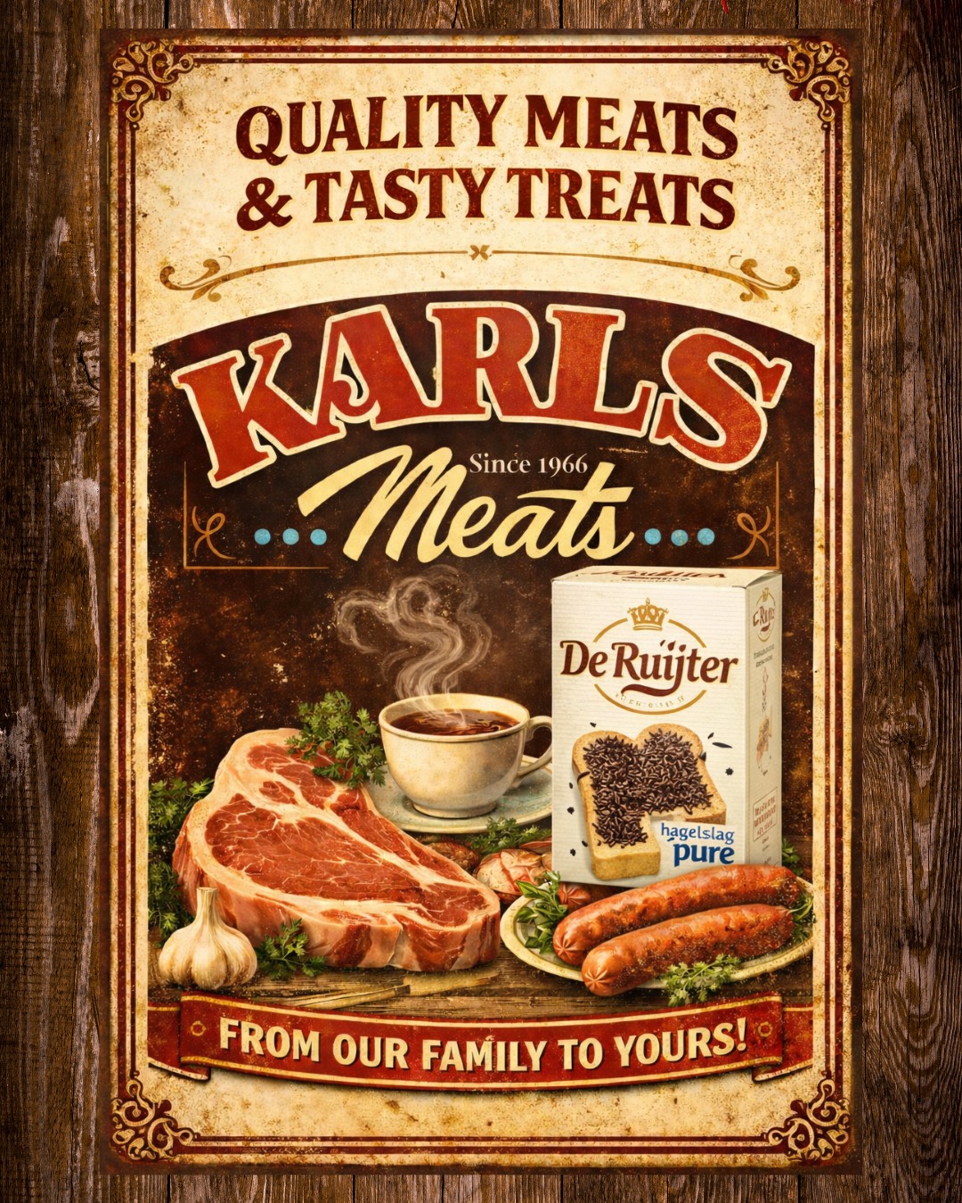 🍞🍫 Hagelslag: The Dutch Way to Start the Day 🍫🍞
Cold, frosty mornings in Abbotsford call for something simple, comforting, and a little fun — and nothing does that better than hagelslag.
Butter the bread.
Sprinkle generously with De Ruijter hagelslag.
That’s it. That’s the tradition.
For generations, De Ruijter has been making breakfast better with real chocolate sprinkles that turn an ordinary slice of toast into something joyful. No trends, no nonsense — just a classic Dutch staple that never gets old.
Whether you grew up with hagelslag or you’re trying it for the first time, it’s one of those small pleasures that makes cold mornings a little warmer.
Find De Ruijter hagelslag at Karl’s Meats — because breakfast should be fun.
Smakelijk eten! 😋
— The Karl’s Meats Team 💪
#KarlsMeats #DeRuijter #Hagelslag
#DutchHeritage #BreakfastTradition #ColdMornings
#OldWorldGoodness #SupportLocal
#Abbotsford #FraserValley