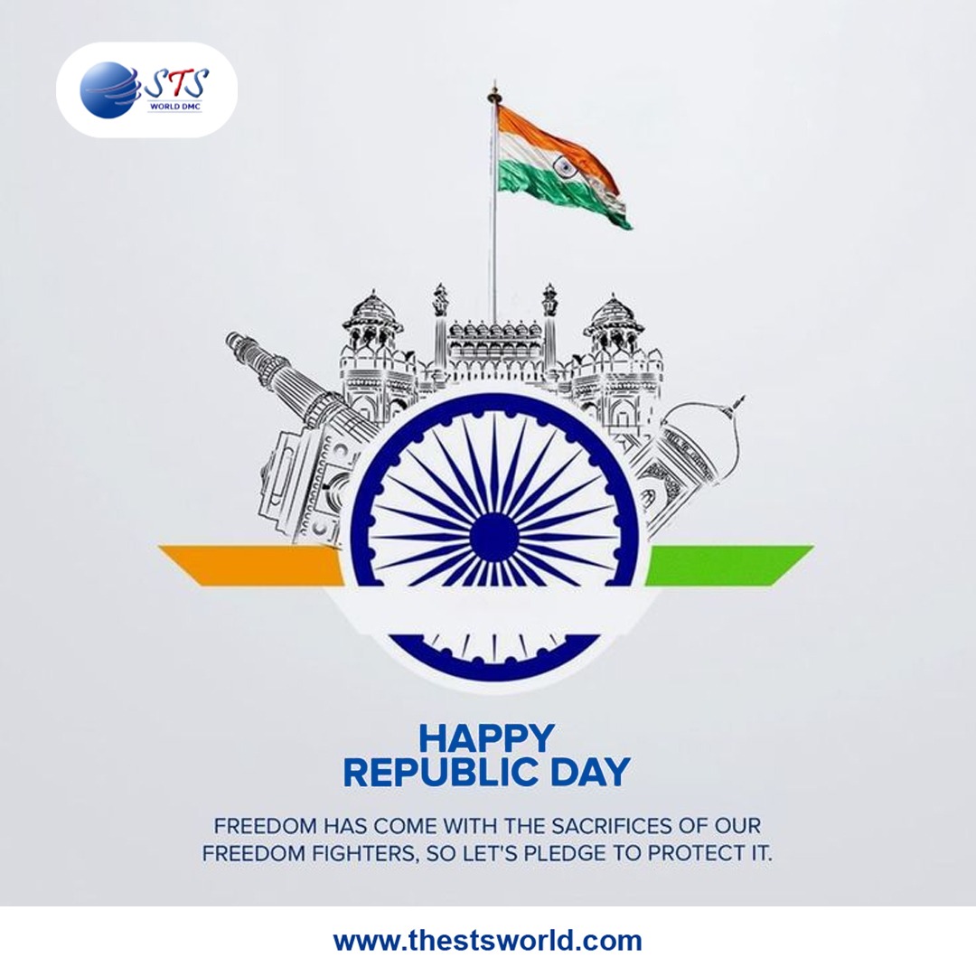 🇮🇳 Happy Republic Day from STS World! 🇮🇳
Freedom came with the sacrifices of our heroes—from Red Fort to India Gate, let's pledge to protect it. Celebrate with STS journeys that unite us in pride and exploration! 🚩✨
🌐 www.thestsworld.com
#RepublicDay #STSWORLD #JaiHind #PledgeToProtect #IndiaPride