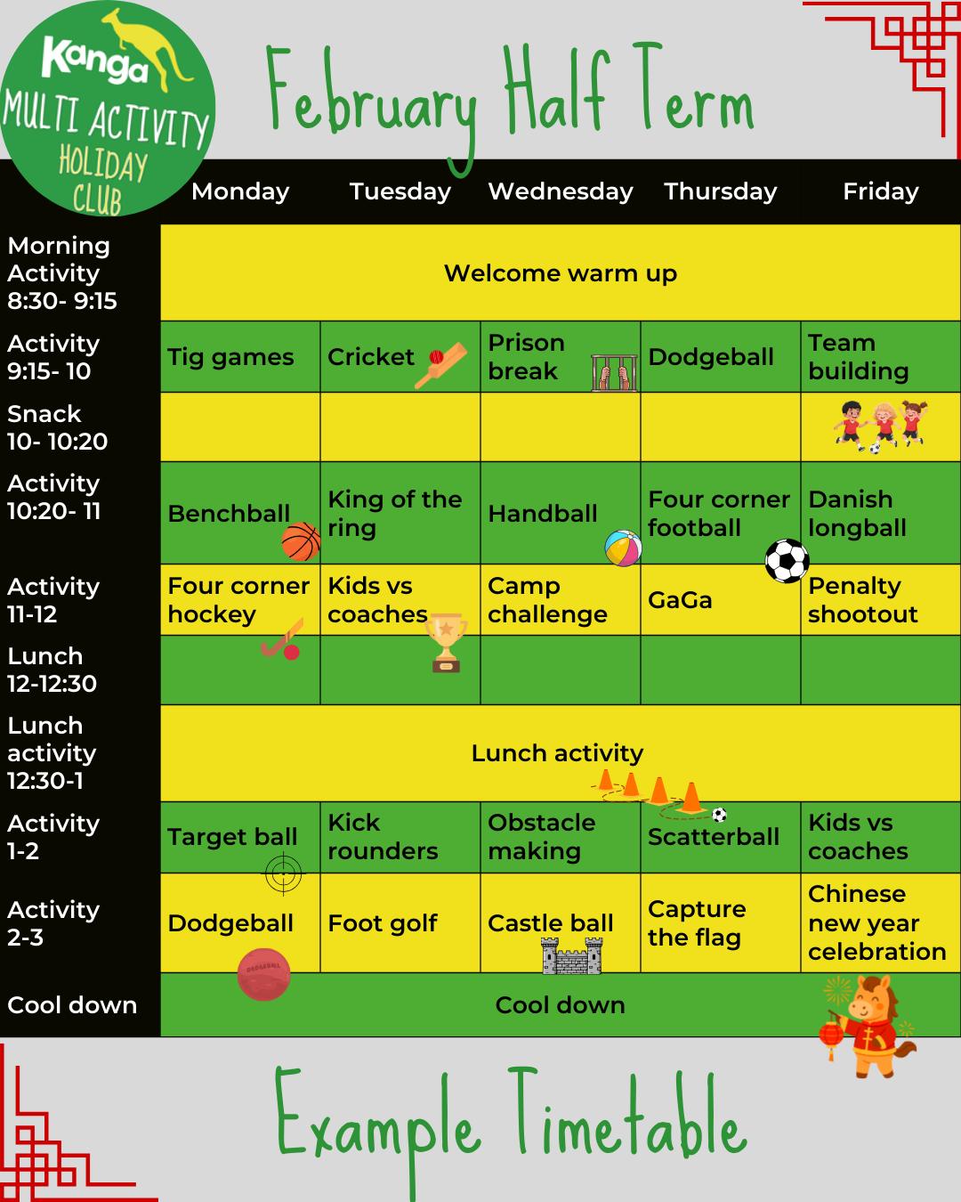 ⚽ High-energy sports & team games
🎨 Creative arts & crafts
🧠 Fun challenges & confidence-building activities
🤝 New friendships & big smiles
🐉 Chinese New Year FUN FRIDAY celebrations
A full day of movement, creativity and confidence building all wrapped into one timetable 💚
📍 February Holiday Clubs
🔗 Book now before spaces fill up https://www.kangasports.co.uk/holidayclubs