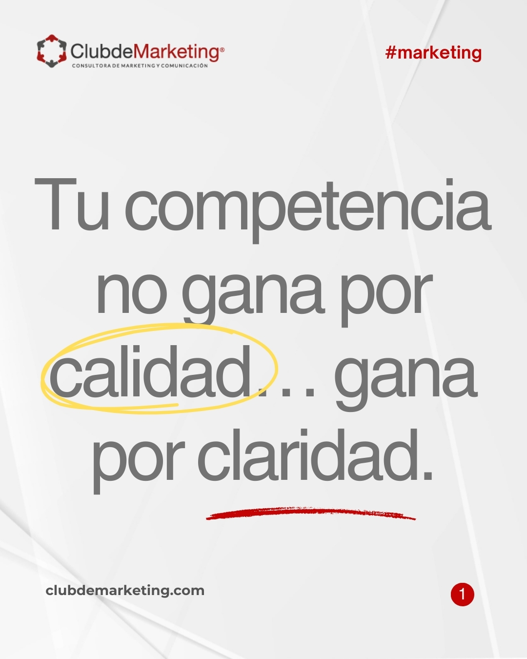 En muchos mercados, la diferencia no está en la calidad del producto,
sino en la claridad con la que se comunica la propuesta.
Las marcas que crecen no necesariamente son mejores,
son más fáciles de entender, de recordar y de elegir.
Cuando el mensaje es confuso, la decisión se frena.
Cuando es claro, la confianza aumenta y la conversión se acelera.
Trabajamos para ordenar la propuesta de valor
y convertir mensajes complejos en comunicación clara y accionable.
💬 ¿Buscás claridad que venda?
👉 Hablemos.
🌐 www.e-clubdemarketing.com.ar
#EstrategiaDeMarca #ComunicaciónClara #MarketingB2B #PropuestaDeValor #CrecimientoEmpresarial #ClubDeMarketing