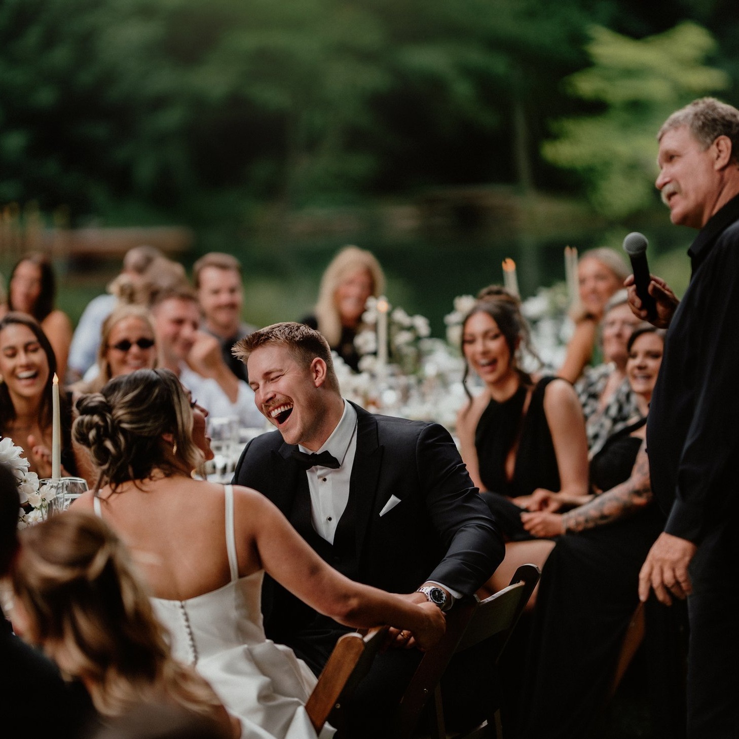 🤍 These are the moments no timeline can plan. 🤍
________
The laughter during the toasts.
The happy tears.
The hand squeezes, inside jokes, and full-heart reactions shared between Hannah & Travis and the people who love them most.
Weddings aren’t just about the details or the schedule — they’re about emotion, connection, and being surrounded by the ones who know your story.
This Schrammsberg Estate
wedding in Nevada City, California was filled with joy, heartfelt words, and so many unforgettable moments that reminded everyone exactly why we gather together to celebrate love.
Planning & Coordination: @events_by_dallas Venue: @schrammsbergestate
Photography: @lexispringer
DJ: @cvuevents
Catering: @corazontac
_______TAGS
#californiaweddingplanner #nevadacityweddings #weddingtoasts