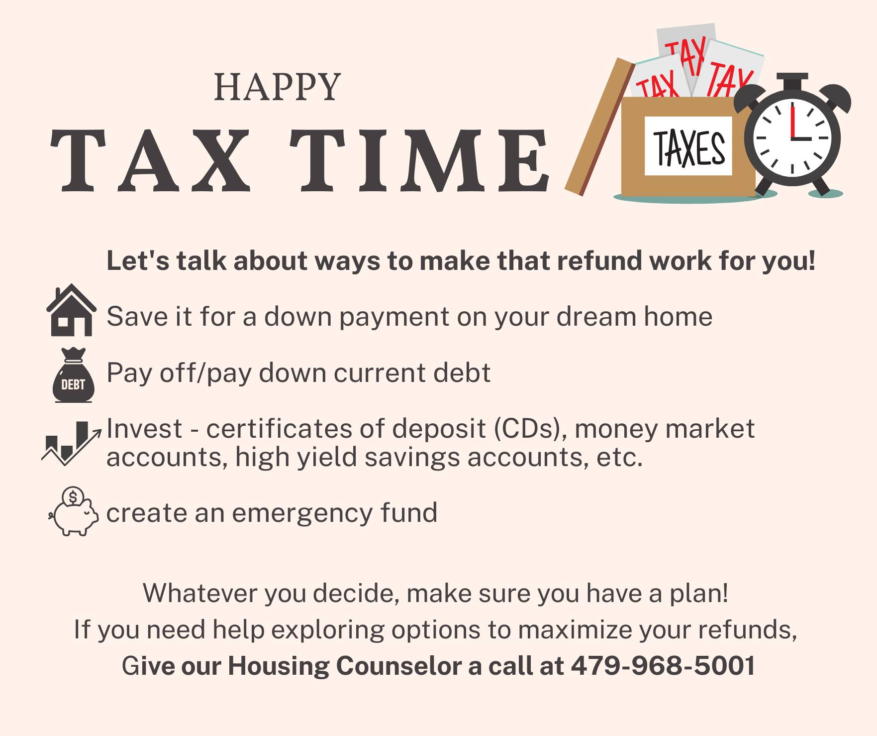 Its tax time! Reach out to our Housing Counselor if you have any questions! #TaxSeason2026