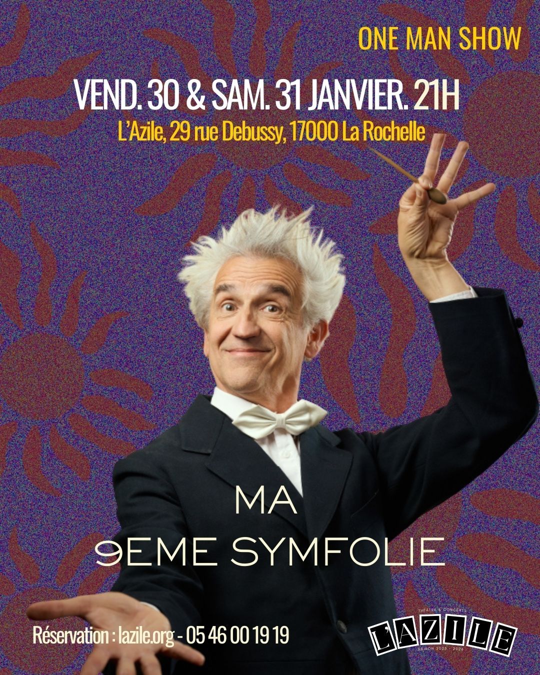 🎭Retrouvez Bruno Coppens dans son dernier spectacle "Ma 9ème Sympholie" à l'Azile les 30 & 31 janvier.
📖Il est désespéré de voir l’usage nocif des mots haineux véhiculant des « fuck news ». Avec des mots auto-inflammables sur Snapchat et TikTok, ces vrais zoos sociaux, le langage est en pièges détachés et le monde fonce vers le crash texte !
Une comédie subtile et hilarante qui vous touchera en plein coeur.