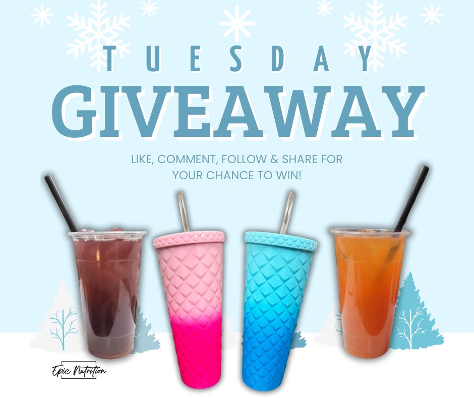 We just wrapped up celebrating our last two winners, Nadine and Joanie! 🥳 We hope you’re loving your new tumblers, and we have to know… what did you fill them with?! 👀✨
Now we’re counting down to see who our next winner will be!
January is the perfect time for a little pick-me-up, and we’re here to help you sip your way through the winter blues ☕✨
🎁 ONE lucky winner will receive:
👉 A FREE tea in a brand new tumbler of their choice
✨ HOW TO ENTER:
✔️ Like this post
✔️ Follow our page
✔️ Tag three friends who could use an Epic boost this month
✔️ Share this post to your wall
📅 Winner will be drawn and announced on Friday, 1/16/25
Thank you for showing up for us all year long. We love warming up January with the best Epic Fam around 💛❄️
#mn #EpicNutrition #EpicGiveaway #NewYearVibes #EpicFam #cloquet #protein #protein #shake #tea #cleanenergy #lotus #acai #acaibowl #AcaiBowlLove #duluth #esko #hermantown #northland #epicnutritioncloquet