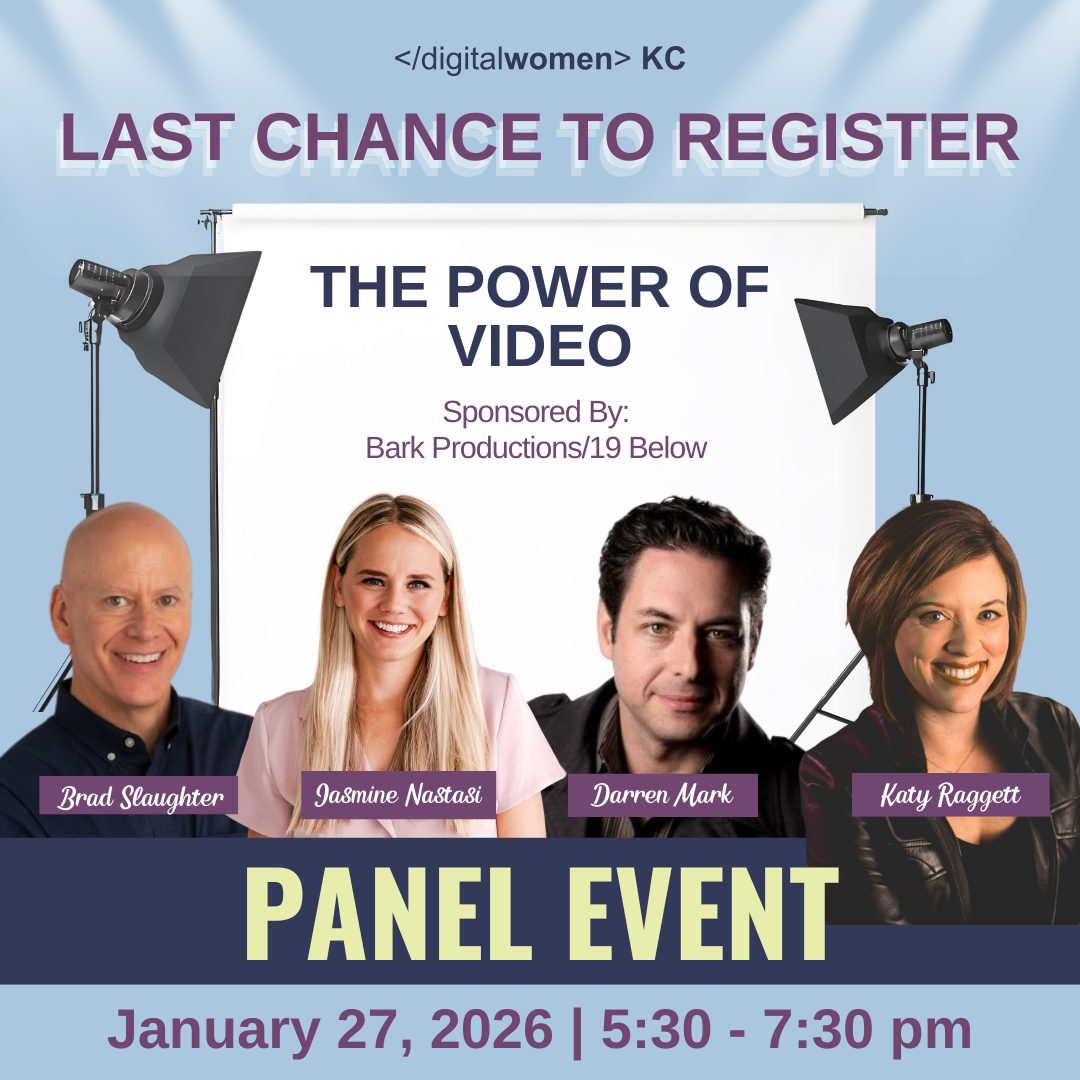 ๐ฃ ๐๐ฎ๐๐ ๐ฐ๐ต๐ฎ๐ป๐ฐ๐ฒ to sign up for ๐๐ช๐๐โ๐ January 27th event! ๐ข๐ป๐น๐ ๐ฎ ๐ณ๐ฒ๐ ๐๐ฒ๐ฎ๐๐ ๐น๐ฒ๐ณ๐!
Weโre bringing together 4 experts to discuss strategy, execution, and whatโs working right now in our ๐ฃ๐ผ๐๐ฒ๐ฟ ๐ผ๐ณ ๐ฉ๐ถ๐ฑ๐ฒ๐ผ panel.
๐๏ธ Brad Slaughter | Bark Productions & 19 Below: A master of high-end commercial film, motion graphics, and technical excellence.
๐๏ธ Darren Mark | Scenic Road: An expert in authentic, documentary-style storytelling that builds genuine brand loyalty.
๐๏ธ Jasmine Nastasi | Stellar Image Studios: A leader in empowering businesses through high-quality video and community impact.
๐๏ธ Katy Raggett | Mammoth Creative Studio, LLC: A "can-do" executive producer known for rule-breaking, creative-first approaches for global brands.
๐ฅ๐ฒ๐ด๐ถ๐๐๐ฒ๐ฟ ๐๐ผ๐ฑ๐ฎ๐ ๐ https://www.digitalwomenkansascity.org/events-1/the-power-of-video-an-exclusive-panel-event-by-digital-women-kansas-city
#DigitalWomenKC #KansasCityEvents #Networking #Marketing #WomenInTech