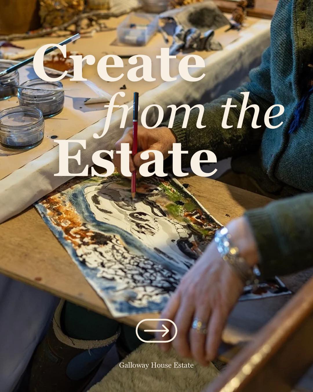 Enquire now for your creative escape.
From writing and drawing to painting and beyond, Galloway House Estate offers a supportive space for every creative pursuit.
Explore our website to discover more about our creative retreats and residencies.