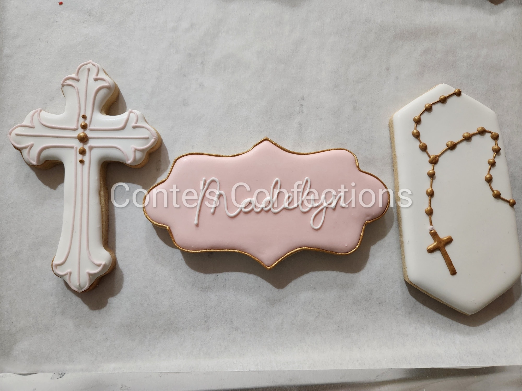 Baptism sugar cookies