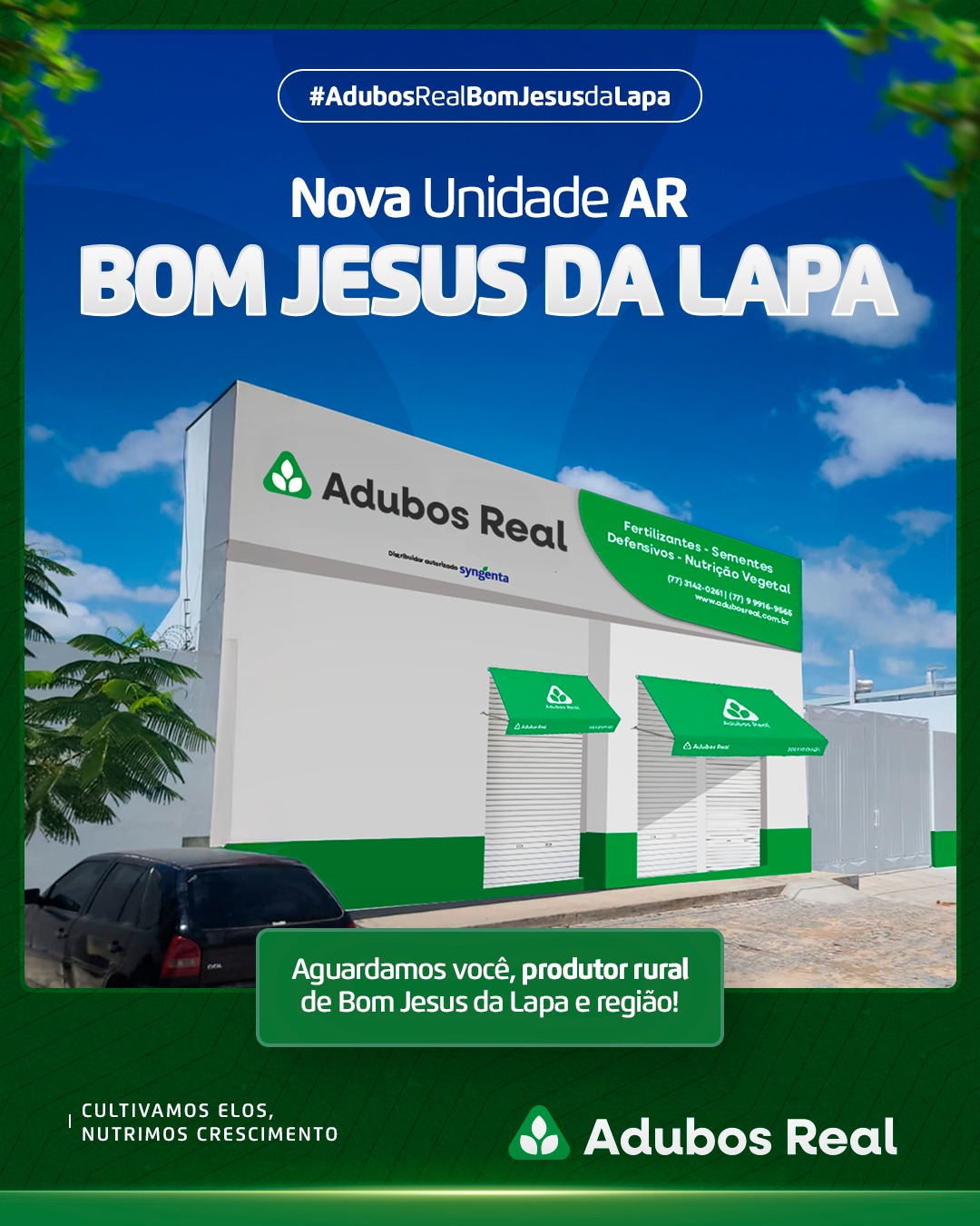 A Adubos Real está ainda mais perto de você! 💚
Nossa loja de Bom Jesus da Lapa está de portas abertas para receber produtores rurais que buscam soluções completas para o campo.
Aqui você encontra fertilizantes, especialidades, defensivos agrícolas e serviços pensados para a realidade da sua lavoura, com atendimento técnico e relacionamento de confiança. 🌱
Passe para um café, converse com nosso time e venha construir resultados reais conosco.
📍 Endereço: Rua Evandro Fonseca, 136, Lagoa Grande, Bom Jesus da Lapa BA.
📞Contato: (77) 99916-9565
#Adubosreal #Bomjesusdalapa #produtoresrurais #agronegócio #bahia