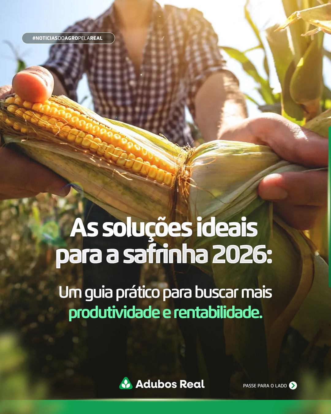 A safrinha exige decisões técnicas bem direcionadas.
Do plantio ao ajuste nutricional, cada etapa influencia o desempenho da lavoura.
Com um portfólio completo em fertilizantes de solo, bioativadores e nutrição foliar, a Adubos Real apoia o produtor em todas as fases da safrinha.
👉 Fale com nossos consultores e defina a melhor estratégia para a sua área.
#Safrinha #AdubosReal #MilhoSafrinha #produtorrural #fertilizantes