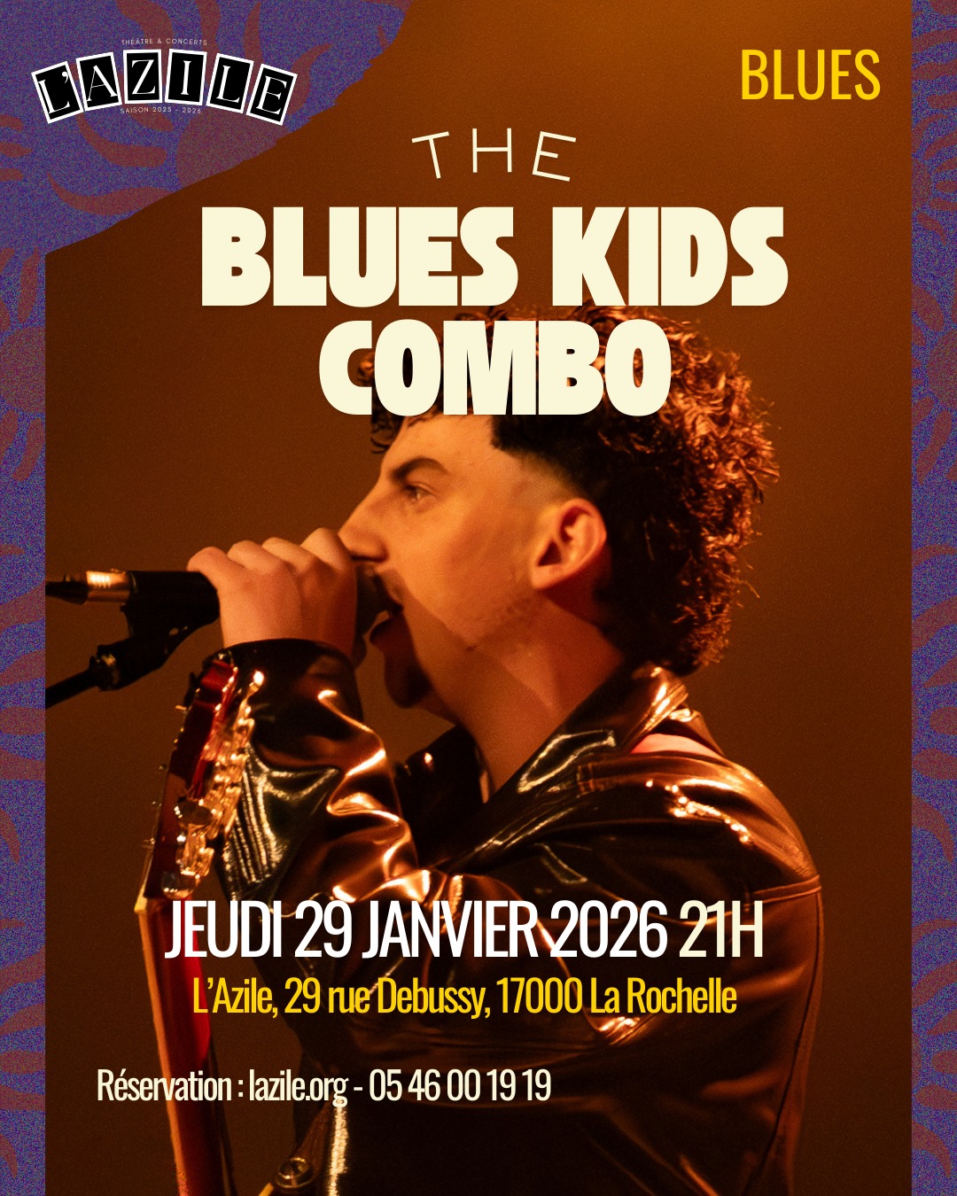 🎶 Retrouvez The Blues Kids Combo le jeudi 29 janvier à l'Azile
Né à Marseille en 2007, Enzo CAPPADONA découvre la guitare à 7 ans et se passionne très tôt pour le blues, qui devient son véritable langage. Repéré dans les jams de la région, il partage rapidement la scène avec des artistes renommés comme Sandra Hall, Neal Black ou Kaï Strauss, et se produit au Cahors Blues Festival dès l’âge de 12 ans.😍
🎫Réservez vite sur lazile.org/billetterie - 05 46 00 19 19
@theblueskidcombo_off
#larochelle #blues #concert