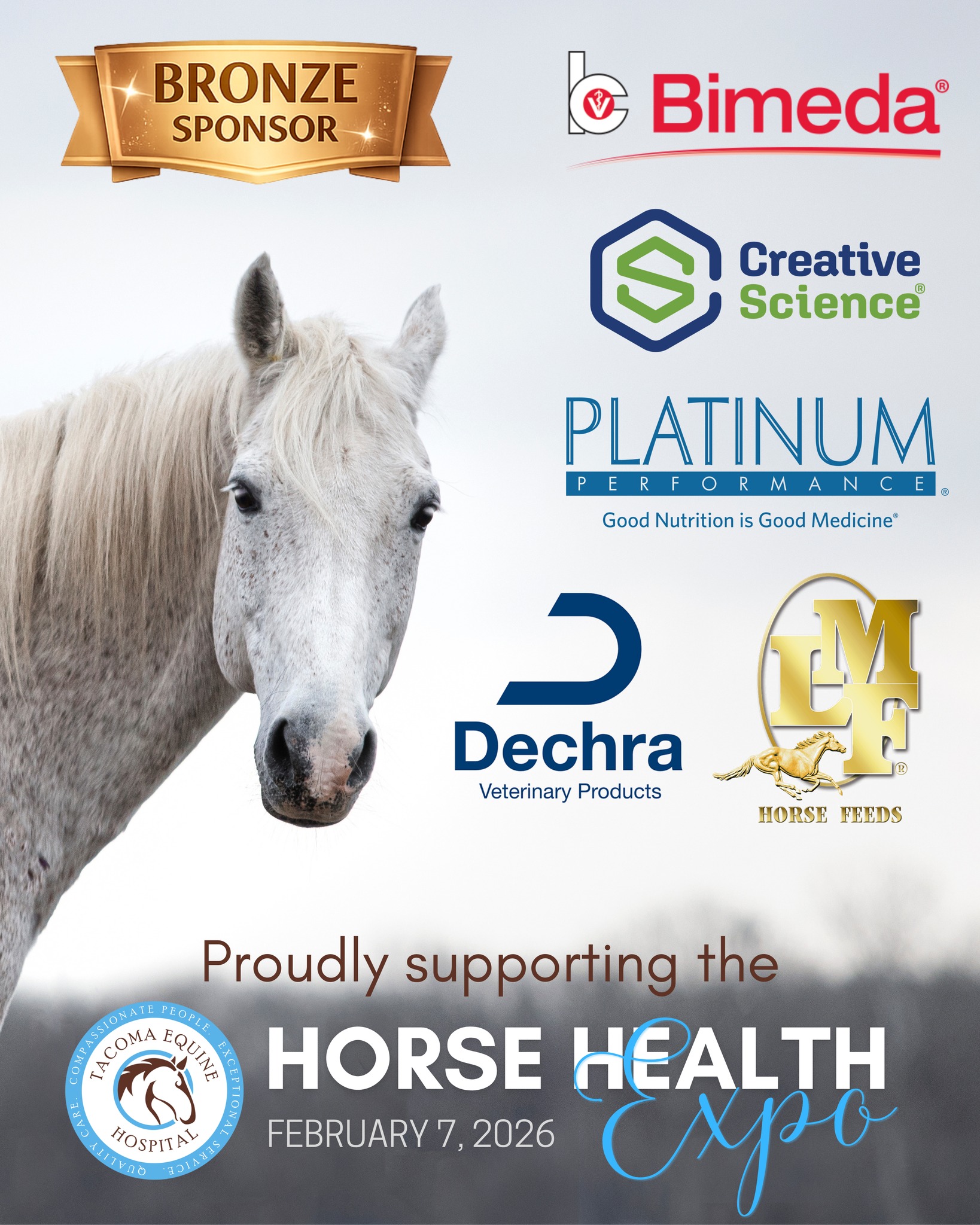 🤎 We’re grateful for the support of our 𝐁𝐫𝐨𝐧𝐳𝐞 𝐒𝐩𝐨𝐧𝐬𝐨𝐫𝐬, who help make our Horse Health Expo possible.
Thank you to @bimedaequineus, @creativesciencellc, @platinumperformance, @dechrausequine, and @lmffeeds for proudly supporting equine education and our local horse community.
Be sure to visit them in the 𝐞𝐱𝐡𝐢𝐛𝐢𝐭 𝐡𝐚𝐥𝐥 during the event!
🎟️ FREE event – registration required
🔗 Register at link in bio