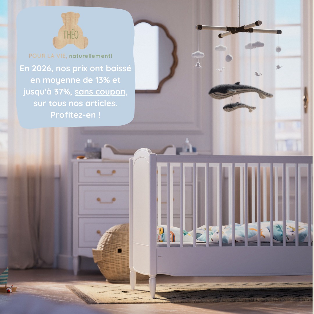 ✨ Nouvelle année, nouveaux prix ! ✨ En 2026, nos articles sont jusqu’à 37% moins chers, sans coupon. Profitez-en dès maintenant sur www.theo-bebe.fr ! ✨
Théo-Bébé, des meubles naturels, fiables & évolutifs
#chambrebebe #decobebe #theobebe #mobilierbebe #durable #parentsresponsables #designfrançais #ecoresponsable #theoetlaplanete #decoinspiration #conseilsparents #viedebebe #momlife