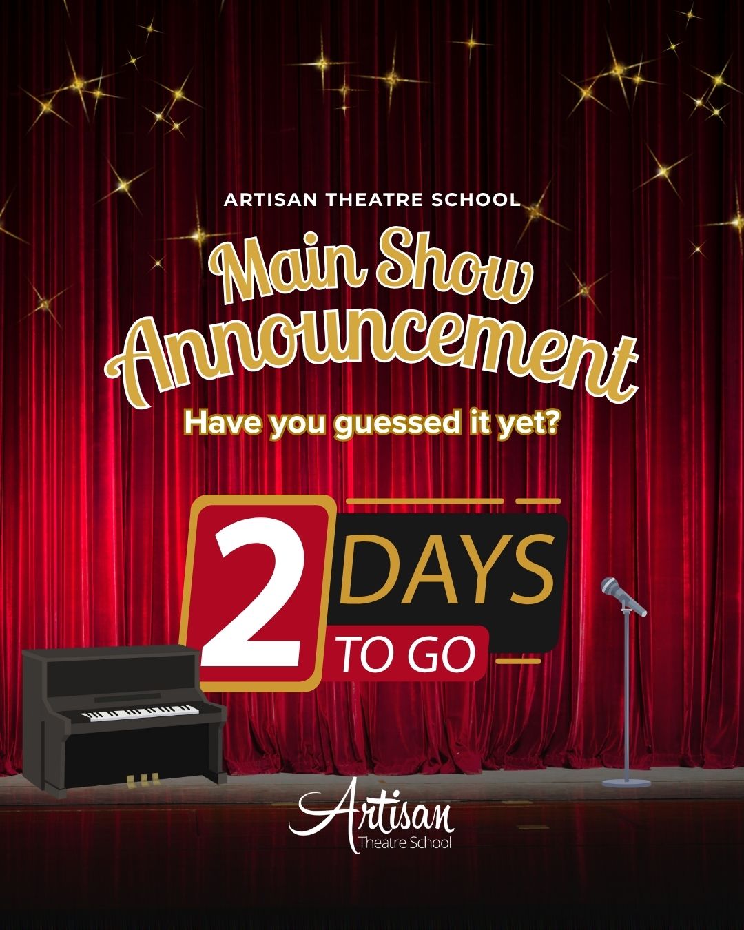 ⏳ 2 days to go… ⏳
The excitement is REAL backstage and our students are already buzzing for what’s coming next!
Another clue for you…
🎓
🎶
💃
Any ideas yet? Tell us your guesses 👇
#2DaysToGo #ShowCountdown #ArtisanTheatreSchool #TheatreLife #MusicalMagic
