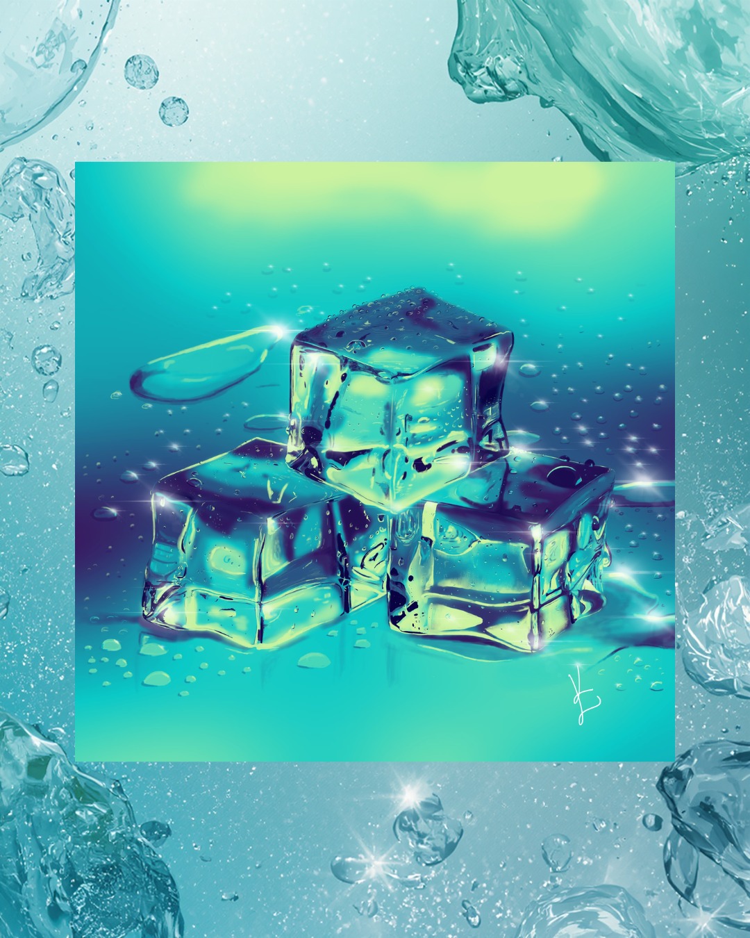 Digital variation of ice.
Canada January keeps giving us ice. Might as well join it.
#digitalart #Januaryice #lisakcreations #procreateart