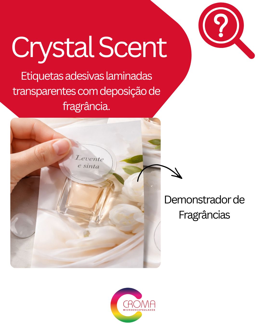 ✨ Cristal Scent ✨ Etiquetas aromáticas!
Transforme seus impressos em uma experiência sensorial.
As etiquetas adesivas laminadas e transparentes com fragrância são aplicadas diretamente no flyer, sem necessidade de encarte, mantendo o visual limpo e sofisticado.
👃 Experiência interativa com opções de ativação:
• Levante e sinta
• Puxe e sinta
• Levante e esfregue o pulso
Mais do que ver, o público sente a sua marca.
Ideal para lançamentos, campanhas e materiais promocionais que querem marcar presença.
Fale com a gente!