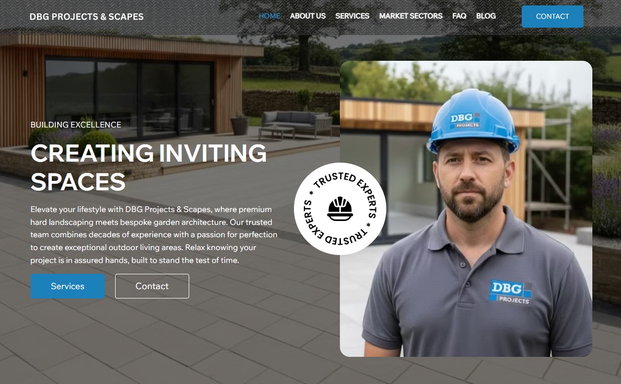 Welcome to the New DBG Projects: Transforming Gardens, Elevating Lifestyles
We are proud to launch our new website—a showcase of the quality, diversity, and bespoke craftsmanship we bring to homes across Yorkshire.
For over 20 years, we have been building more than just patios; we have been creating extensions of your living space. We felt it was time our online presence reflected the true depth of what we offer.
Your Vision, Engineered to Last
If you explore our new service pages, you will see that we are far more than standard landscapers. We combine civil engineering expertise with high-end design to deliver complete garden transformations.
Our new site highlights the full range of our bespoke domestic services, including:
Hard Landscaping: From porcelain paving and heritage Yorkshire Stone to SUDS-compliant driveways.
Outdoor Living: Luxury outdoor kitchens, timber-framed garden rooms, and custom-built pergolas.
Bespoke Joinery: Unique, made-to-measure gates, planters, and furniture crafted in-house.
K9-Ideal Lawns: Premium artificial grass installations in partnership with Artificial Grass Yorkshire.
Quality Over Quantity
To ensure every project receives the attention it deserves, we limit our domestic work to approximately 15 bespoke transformations a year. This approach allows us to focus entirely on quality, ensuring that from the ground engineering up to the final finishing touch, your project is built without compromise. All of our teams are employed directly by DBG.
Our commercial division uses DBS and CSCS cardholders, approved subcontractors so that we can flex our workforce with demand.
We hope you enjoy exploring the new site and find the inspiration for your next project.
— The DBG Projects Team