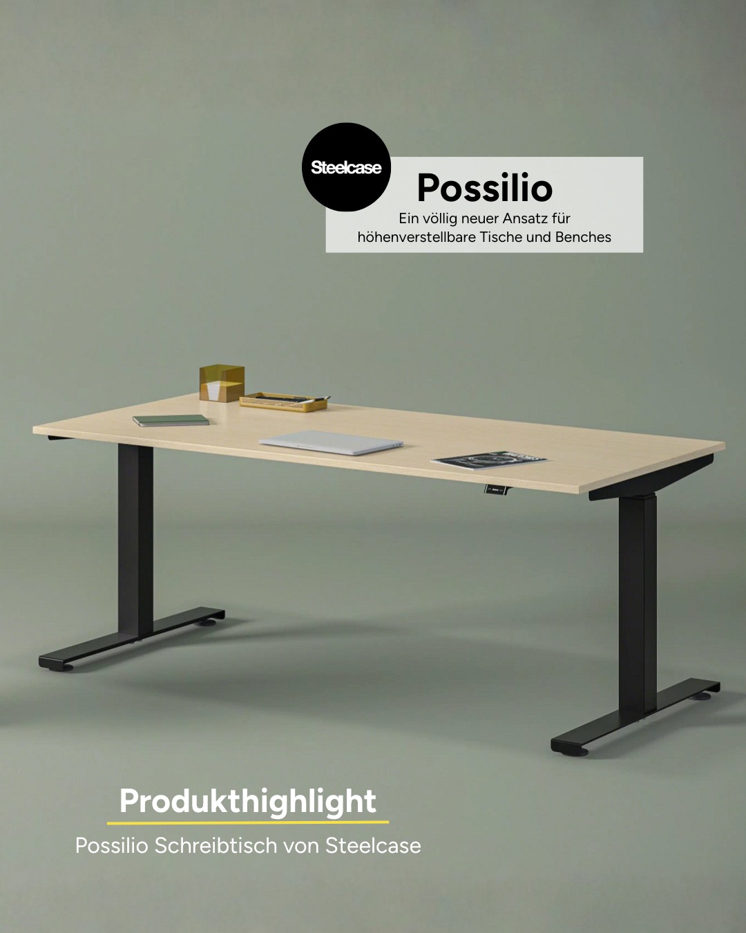 Possilio von @steelcase steht für Flexibilität, Komfort und eine neue Art des Arbeitens.
Der höhenverstellbare Tisch ist im Handumdrehen einsatzbereit und das ganz ohne Werkzeug. Dank patentiertem Klappmechanismus lässt er sich schnell aufbauen, leicht verstauen und flexibel an neue Raumsituationen anpassen.
Individuell konfigurierbar mit verschiedenen Tischformen, Oberflächen und Sichtschutzoptionen, lässt sich der Possilio ganz einfach an jeden Stil und Bedarf anpassen.
Auf der Suche nach einem neuen Schreibtisch? Dann lass dich gerne von einem Kollegen an den Standorten Neumarkt, Amberg, Weiden oder Nürnberg unverbindlich beraten.
#WorldOfOffice #Steelcase #Possilio #OfficeDesign #WorkplaceSolutions #Büroeinrichtung #Höhenverstellbar #FlexiblesArbeiten #Produktneuheit #Ergonomie #ModerneArbeitswelt #InteriorDesign