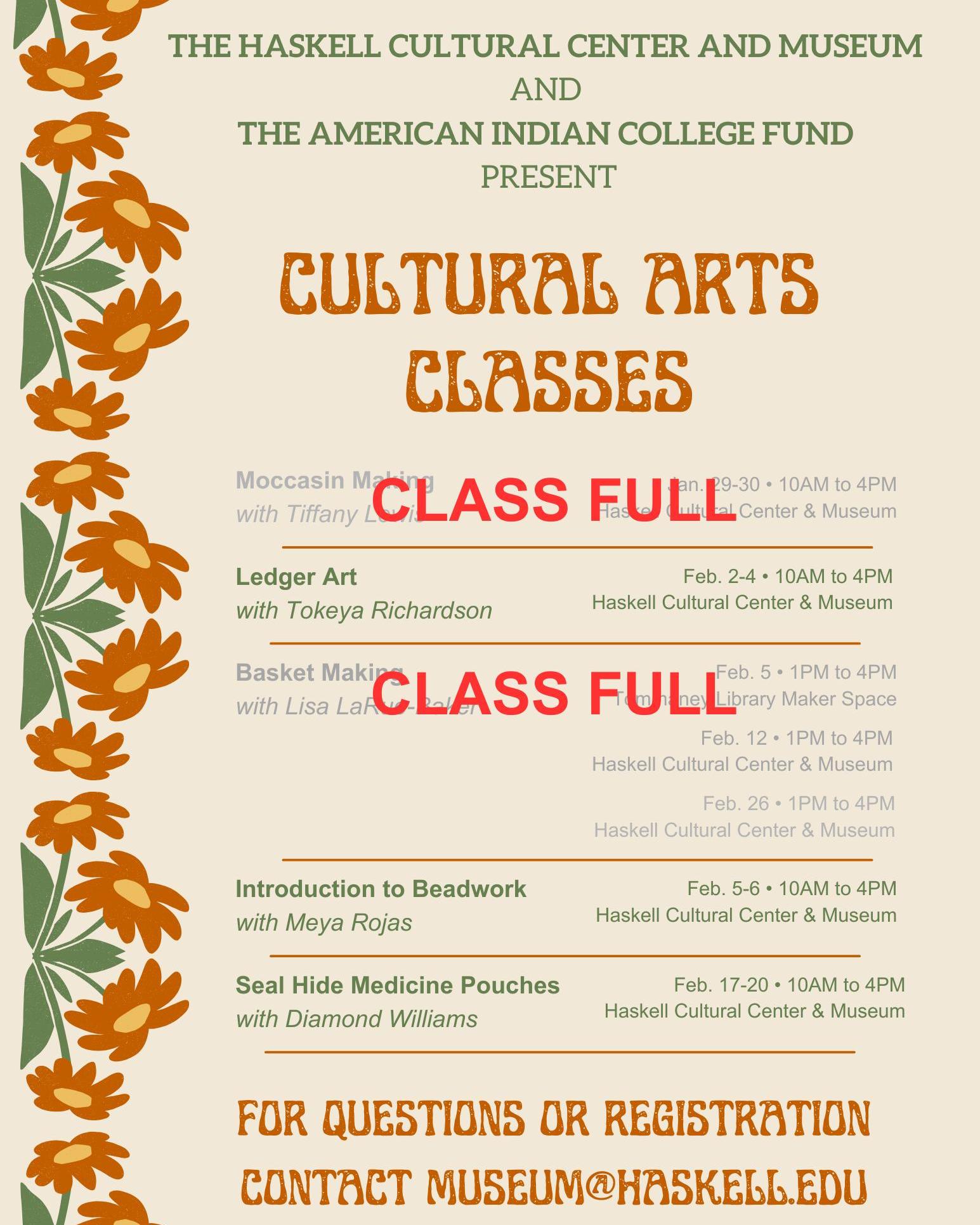 Good morning! We just wanted to share a quick update regarding the upcoming classes. As you can see, two of the five have already filled up!