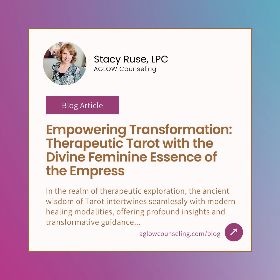 In my latest blog post, "Empowering Transformation: Therapeutic Tarot with the Divine Feminine Essence of the Empress," I invite you to explore the rich symbolism and archetypal wisdom of the Tarot as a tool for personal growth and healing. 🌙✨
The Empress card, in particular, embodies the energy of the Divine Feminine, reminding us of the power of receptivity, creativity, and abundance. By connecting with this archetype, we can tap into a deep well of inner wisdom and resilience, nurturing the seeds of transformation within ourselves and our clients. Discover how integrating Tarot into your therapeutic work can yield profound insights and support the process of soul-level healing. Read more at the link in my bio!
#TherapeuticTarot #DivineEmpress #TransformativeHealing #AncientWisdom