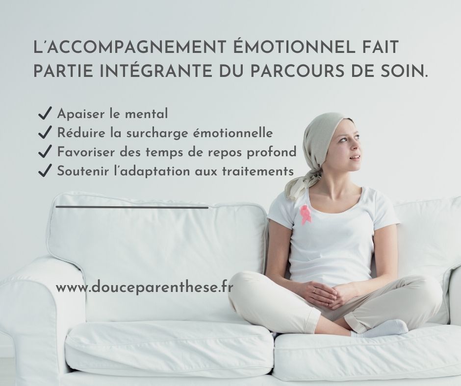 🎗️ 𝐂𝐚𝐧𝐜𝐞𝐫 : 𝐨𝐧 𝐬𝐨𝐢𝐠𝐧𝐞 𝐥𝐞 𝐜𝐨𝐫𝐩𝐬… 𝐦𝐚𝐢𝐬 𝐥’𝐞𝐬𝐩𝐫𝐢𝐭 𝐚𝐮𝐬𝐬𝐢.
Quand un cancer s’invite dans une vie, tout est bouleversé.
Le corps, bien sûr. Mais aussi les émotions, le sommeil, la concentration, la capacité à faire face.
👉 Fatigue intense, anxiété, ruminations, peur de l’avenir…
Ces réactions sont normales. Elles ne sont ni une faiblesse, ni un manque de courage.
Un accompagnement psycho-émotionnel permet justement d’offrir un espace pour déposer ce qui pèse, apaiser le mental et soutenir la personne pendant les traitements, en complément du suivi médical.
💗 Pour en savoir plus sur l’accompagnement psycho-émotionnel et les outils que j’utilise en complément du suivi médical, rends-toi sur mon site internet.
https://www.douceparenthese.fr/accompagnement-psycho-emotionnel-parcours-de-soins
#cancer #parcoursdesoin #vivreavecuncancer #cancerdusein #chimiotherapie
#traitementcancer #maladiechronique #accompagnementpsychoemotionnel
#soutienemotionnel #santementale #fatigueemotionnelle #anxietecancer #stressetcancer #epuisementmental