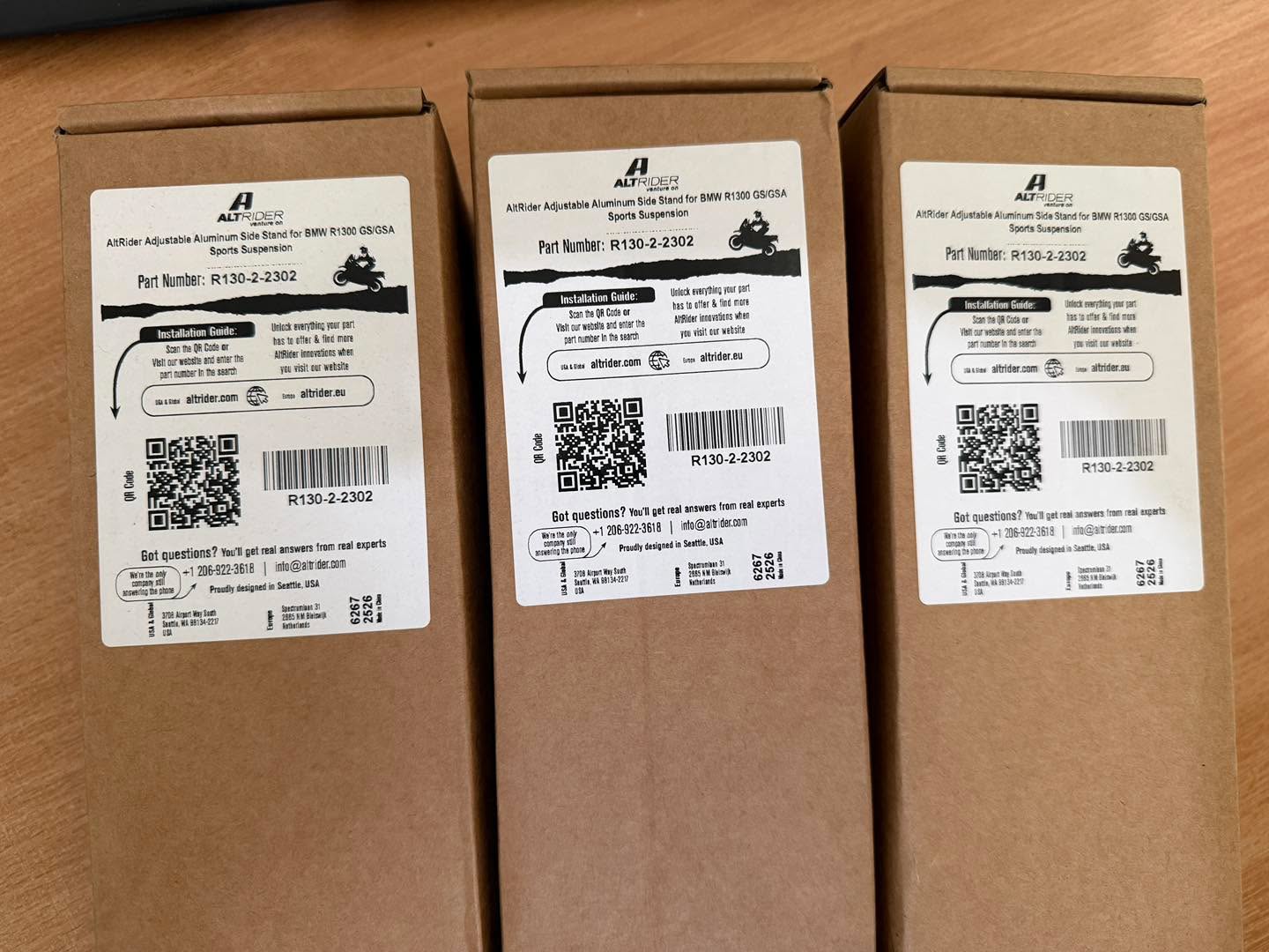 Does your BMW R1300 GS or GSA lean more than you’d like on the side stand?
We’ve got the solution!
The AltRider adjustable side stand upgrade is now back in stock at Shiny HQ, designed to give your bike a more stable, confidence-inspiring stance.
Available with free fitting at Shiny HQ, or we can post it directly to your door.
Key features:
• Adjustable length for the perfect lean angle
• Integrated wider foot plate for improved stability
• Supplied with a spring puller to simplify installation
Why buy BMW’s “longer stand” and then add a separate wider foot?
This all-in-one solution does both, saving you money and hassle.
£220 each