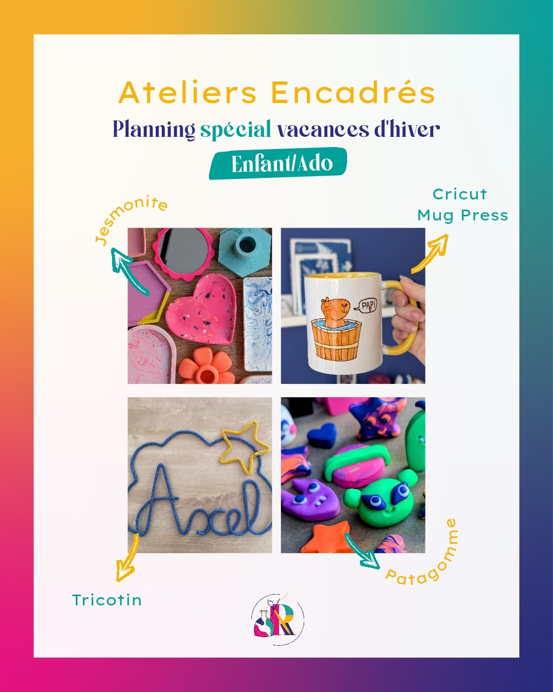 Et parce qu’on pense aussi aux plus jeunes, découvre le planning des ateliers encadrés spécial vacances d’hiver pour les enfants et les ados ✨
Un planning pensé pour leur permettre de créer, découvrir et s’exprimer à leur rythme ❄️
🎨 Places limitées
👉 Réserve vite ton créneau sur notre site internet
#VacancesDHiver #AteliersEnfants #AteliersAdos #Créativité #LesRécréatives #tours