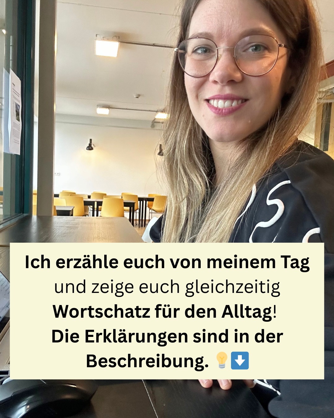 ✨ Wortschatz aus meinem Tag – Erklärungen in der Beschreibung ⬇️👀✨
1️⃣ sich aufraffen = sich motivieren, obwohl man keine Lust hat
2️⃣ etwas liegenlassen = etwas vergessen oder nicht mitnehmen
3️⃣ jemandem etwas ausleihen = jemandem etwas für kurze Zeit geben
4️⃣ zerzaust sein = ungekämmte, strubbelige Haare haben
5️⃣ spät dran sein = nur noch wenig Zeit haben und eventuell zu spät kommen
6️⃣ sich sputen = sich beeilen
7️⃣ rechtzeitig = nicht zu spät
8️⃣ durchstarten = loslegen motiviert anfangen
9️⃣ eine kleine Runde drehen = kurz spazieren gehen / einen kleinen/kurzen Spaziergang machen
🔟 auf diese Art und Weise = so, auf diese Weise
💬 Schreib mir gern in die Kommentare, ob dir dieses Format zum Wortschatzlernen gefällt! Ich freue mich auf dein Feedback! ☺️🤩
Liebe Grüße
Deine Deutschlehrerin
Verenita
🖤❤️💛
#deutschlernen #deutschb2 #deutschunterricht #deutschkurs #deutschwortschatz