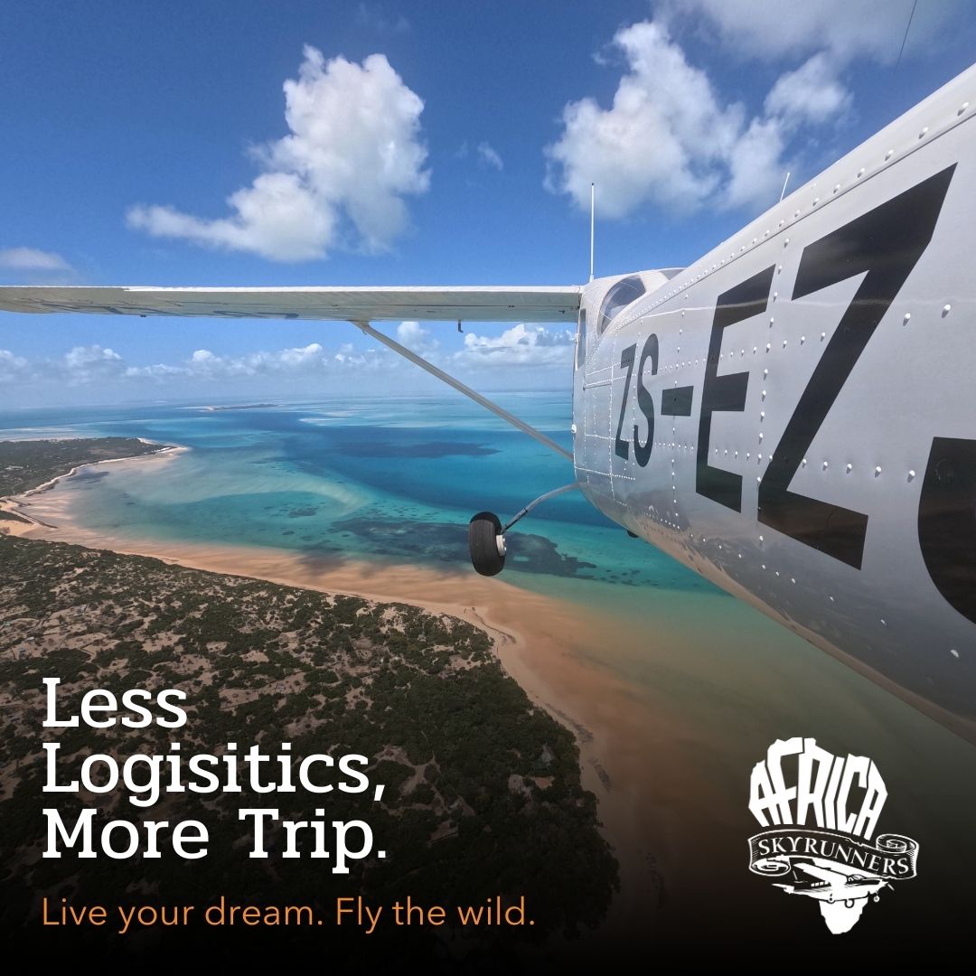 Stop losing your safari to the "in-between."
Most itineraries lose hours (or days) to dusty road transfers and crowded airport terminals. At Africa Sky Runners, we believe the journey should support the experience, not steal from it.
By swapping the highway for the sky, a fly-in safari offers:
- Bush-strip to bush-strip travel: No traffic, no queues, no dead time.
- A new perspective: Low-level views of winding rivers and wildlife you can’t see from the ground.
- More of what matters: Less logistics means more time for game drives, sundowners, and actual relaxation.
Don’t just travel across Africa,see it from above.
🔗 Read the full blog here: https://bit.ly/4pPDVTy
Live your dream. Fly the wild.
📞💬+27 (0)83 760 1330
📨info@africaskyrunners.com