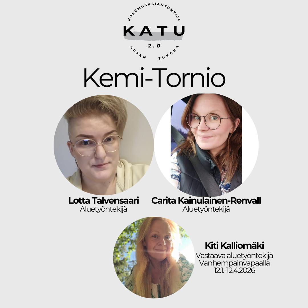 Tammikuu ja tämä vuosi on tuonut meidän tiimiin hieman muutoksia🤭
Kiti on jäänyt nyt tammikuun aikana vanhempainvapaalle ja palaa sitten pienellä työajalla takaisin töihin huhtikuun puolessa välissä.
Kemi-Torniossa Caritan työparina asiakas- ja verkostotyössä on aloittanut Lotta Talvensaari - alla Lotan esittely!
"Hei! Olen Lotta, valmistuin sosionomiksi keväällä 2024. Erityisosaamista minulta löytyy Kela-asioista, sillä olen ollut Kelassa töissä sekä asumistuessa että asiakaspalvelussa. Viimeiseksi olen ollut ohjaajana Kemi Kammarilla. Aloitin hankkeessa Kemi-Tornion aluetyöntekijänä Caritan parina 14.1. ja olen jo päässyt hyvin mukaan asiakastyöhön ja verkostoihin. Olen töissä osa-aikaisesti ja minut tavoittaa pääasiassa keskiviikosta perjantaihin."
Rovaniemellä tapahtuu myös muutoksia 1.2. alkaen kun Hanna hyppää hankkeeseen ja työparityön lumoihin mukaan. Tässä myös Hannan esittely!
"Siirryn 1.2. alkaen KATU 2.0 -hankkeen aluetyöntekijäksi pitkäaikaisesta työstäni NAL Rovaniemi ry:n vastaavana asumisohjaajana. Asumisohjausta tehdään pääsääntöisesti itsenäisesti ja odotankin mielenkiinnolla uusia työkuviota ja käytännön työparityöskentelyä yhdessä Stanislavin kanssa. Toimin Kitin vanhempainvapaan ajan myös vastaavan aluetyöntekijän sijaisena. Minuun ja työpariini voitte olla yhteyksissä, mikäli teillä on kohderyhmäämme kuuluvia nuoria, jotka voisivat olla kiinnostuneita KATU valmennuksesta. Tulemme myös mielellämme kertomaan hankkeen kuulumisista."
Lotan tavoitat numerosta 044 974 9565 tai sähköpostitse lotta.talvensaari@nalrovaniemi.fi
ja
Hannan tavoitat 1.2. alkaen numerosta 044 987 3239 tai sähköpostitse hanna.janger@nalrovaniemi.fi
Ollaan kuulolla kevään aikana!
@nal_rovaniemi
@kemin_kaupunki
@tornionkaupunki
@cityofrovaniemi
#hanketyö #työparimalli #kemitornio #rovaniemi #nuoretaikuiset #päihdetausta #rikostausta