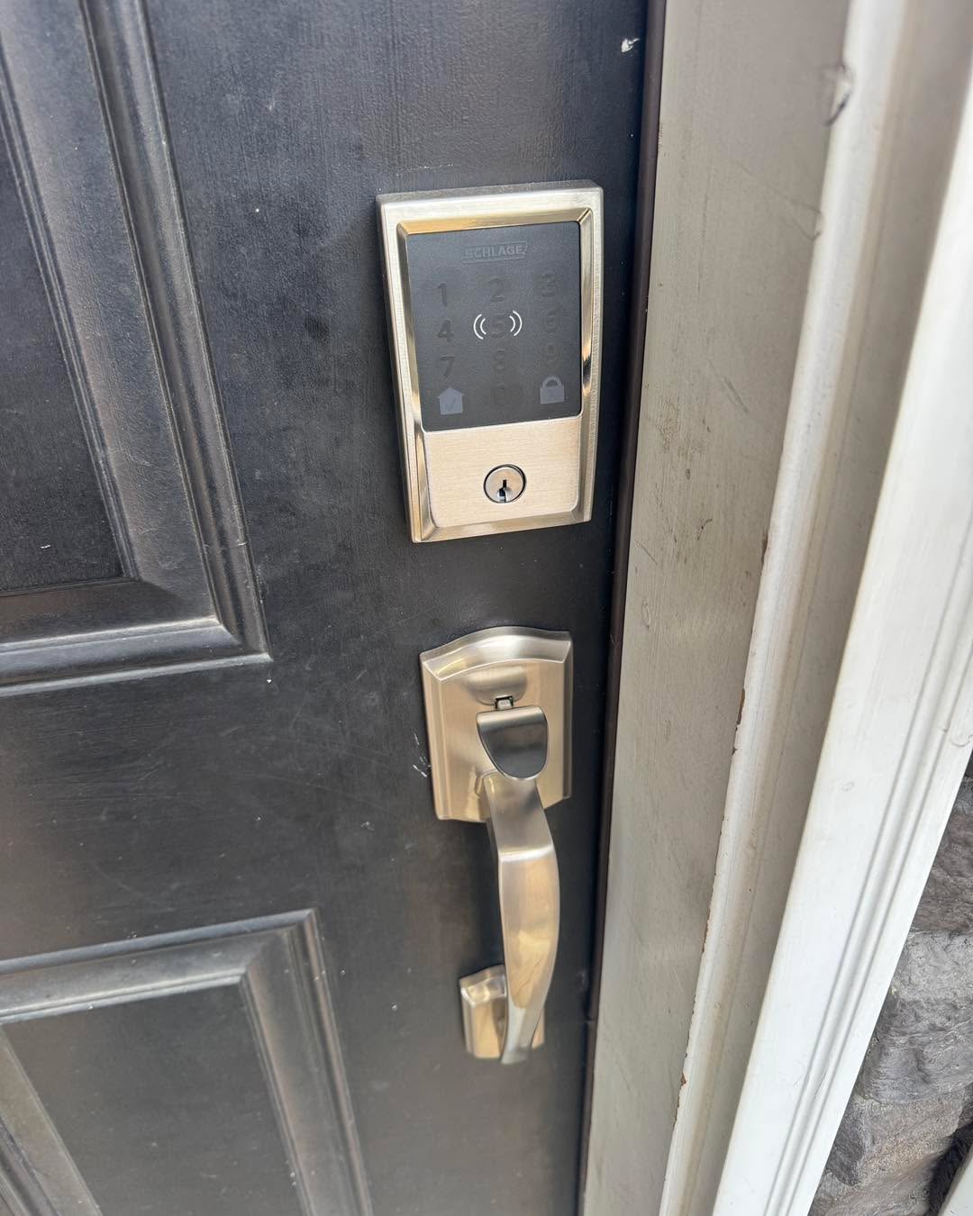 🔐Smart Upgrade for a Safer Home
Wrapped up a clean install of a new smart Wi-Fi deadbolt on a customer's front door today. This setup lets them lock and unlock the door right from their phone, get activity alerts, and manage access for family or guests-no more hiding spare keys.
A simple upgrade that adds real convenience and peace of mind. If you're thinking about modernizing your home's security, Taskline is here to help.
#TasklineHomeServices #FayettevilleHandyman
#HopeMillsHandyman #SmartLockInstall
#DoorHardwareUpgrade #HomeSecurityUpgrade