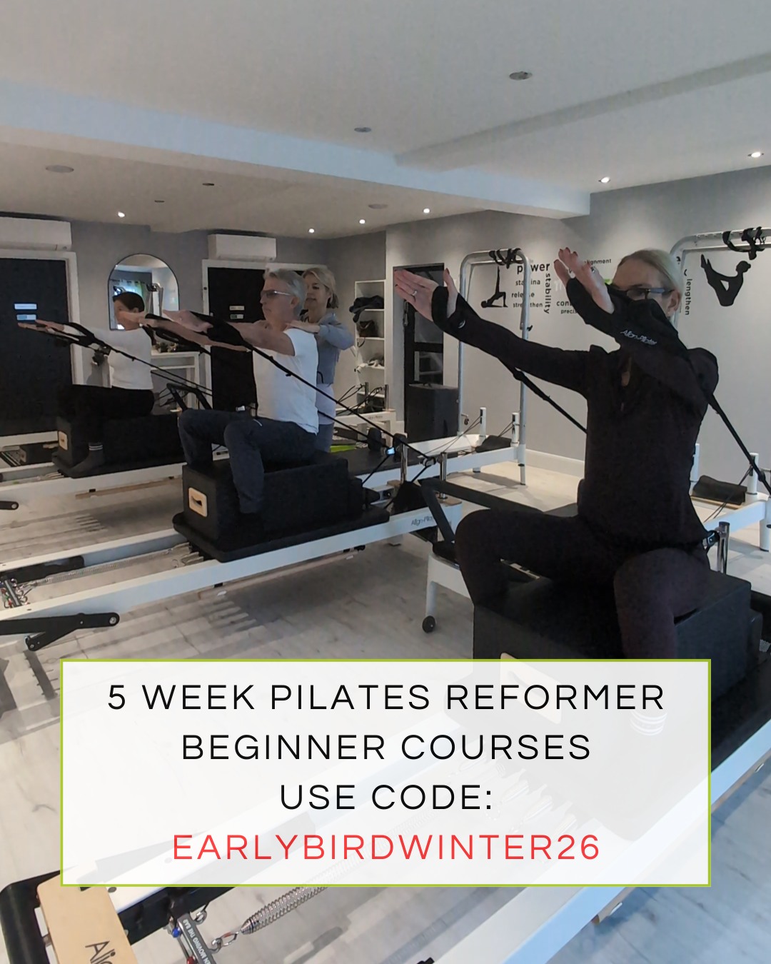 BRAND NEW!!
Pilates Reformer ‘complete Beginner’ 5 week courses! Available to book now via our website. Use code: EARLYBIRDWINTER26 (code expires next week).
#smallgrouppilates #pilatesnearme #reformerpilatesclasses #reformerformen #pilatesreformerstudio #reformerpilatesstudio