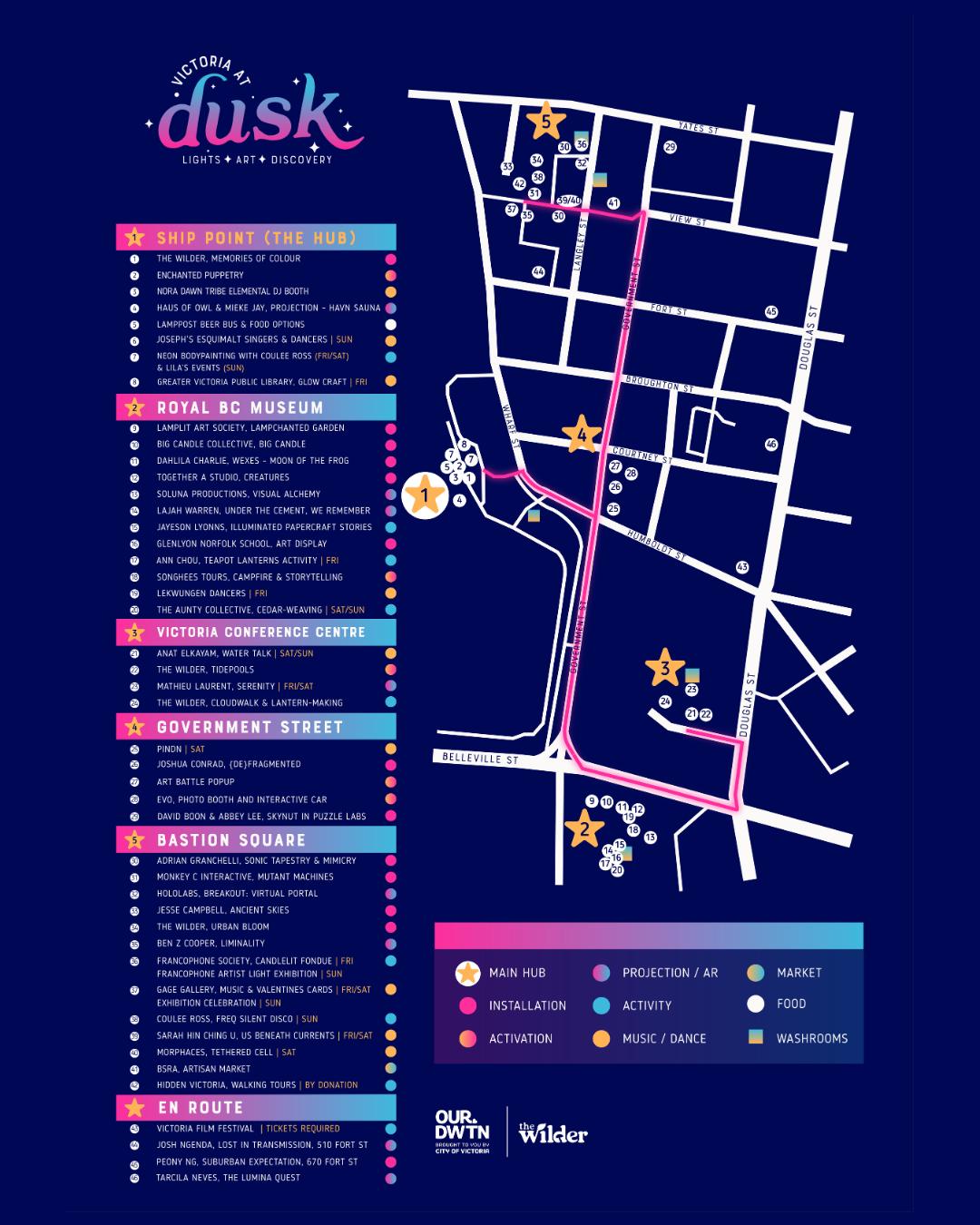 ✨ The Map + Schedule Are Here! ✨
Your ultimate guide to Victoria at Dusk: Lights + Art + Discovery has officially dropped 💫
🗺️ Explore the illuminated route
🎶 Plan your must-see performances
🎨 Discover interactive art, workshops & pop-ups
🔥 Find the hubs, food, music & hidden moments
Whether you wander the whole route or dip in for a single stop, the map and schedule are your key to experiencing Victoria at Dusk your way.
📍 Downtown Victoria
📅 February 13–15, 2026
🕔 After dusk | Free | All ages
🔗 Full map + schedule available now via the link in bio and on the website victoriaatdusk.ca
Brought to Victoria by #OURDWTN, @cityofvictoria, and @thewilder.experience
@noradawntribe
@haus.of.owl @mieke.jay @havn.saunas @lamppostvictoria @lilas__events @wearelamplit @dahlila.isabelle @togetherastudio @soluna_productions @electric.orbit.designs @artwork_by_lajah @papertractor @mygns @songhees_tours @auntycollective @pin.dee.in @slowstudies_creative @artbattlevictoria @evocarshare @skynut_art @the.puzzlelab
@monkeycinteractive @hololabs.studio
@jesc_art @tahlumiac @benzcooper @sfvictoria.ca @gage_gallery_arts @sarahuu__ @morphaces.movement @bastionsquarevictoria @bastionsquarevictoria @hidden.victoriaca @victoriafilmfest @openspacevic @victoriaartscouncil @tarcilaneves @victoriabcmom @exploringwiththeasmas @hotchocolatefestyyj @yyjbuzz @jadee.chamberlin @bcallianceforarts
#VictoriaAtDusk #LightsArtDiscovery #ExploreVictoria #YYJEvents #WinterArts #PublicArt #FamilyDayWeekend #NightWalk #DowntownVictoria