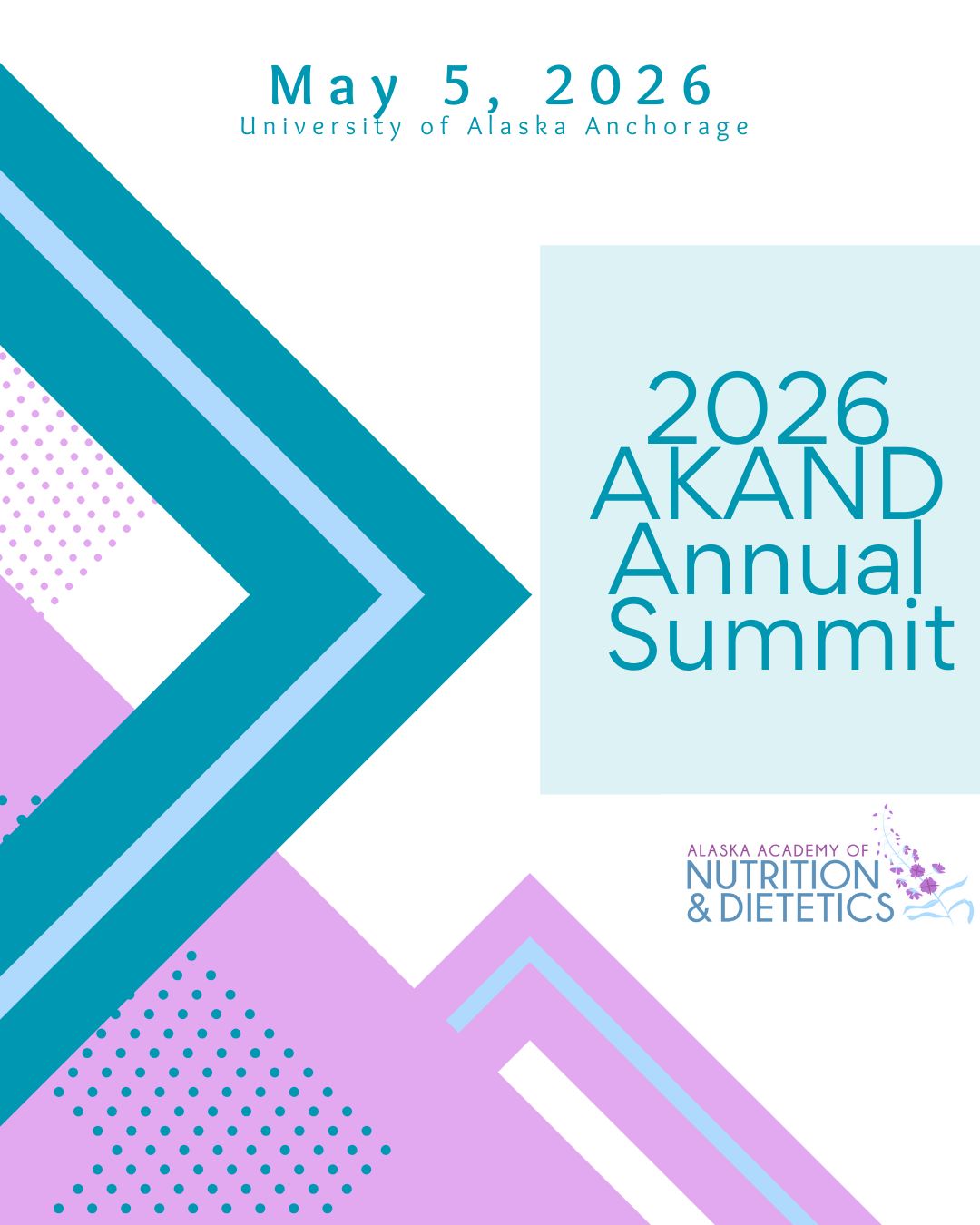 Elevate your practice at the Alaska Academy of Nutrition & Dietetics Annual Education Summit! Join us at the University of Alaska- Anchorage.
Connect with fellow educators and professionals in the field of nutrition as we come together to share knowledge and collaborate on innovative ideas. Don't miss this opportunity to network and learn from some of the best in the industry.
Register today at the link in bio.