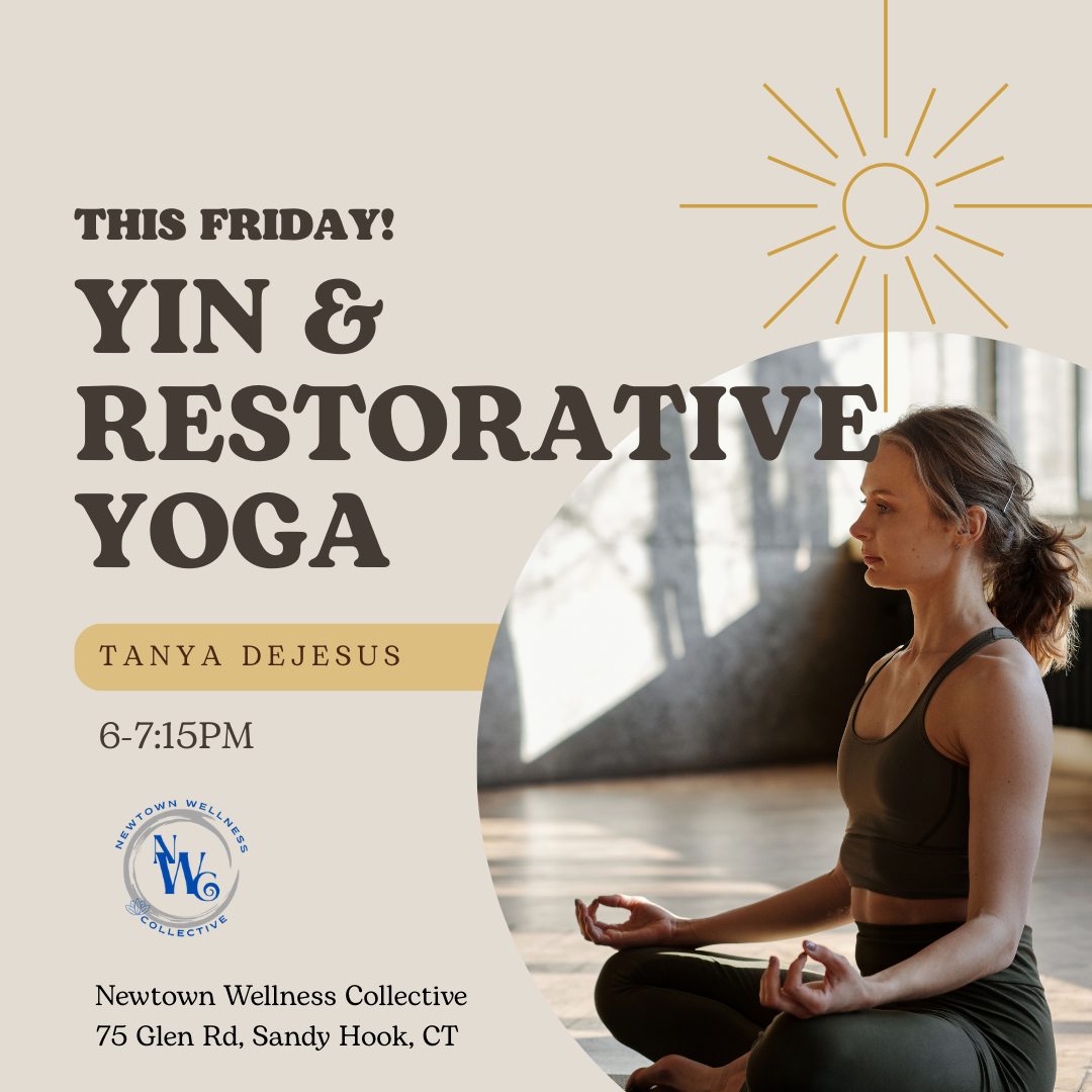 THIS FRIDAY, Jan 30th!
Join Tanya DeJesus, one of our newest yoga teachers at PRANA Therapeutic Yoga studio for this relaxing evening to unwind, de-stress and release the week!
Sign up in link below:
https://www.newtownwellnesscollective.com/event-details/rest-restore-yoga-with-tanya-dejesus-2/form
#restorativeyoga #yinyoga #newtownct #sandyhookct #relaxation #RelaxAndUnwind