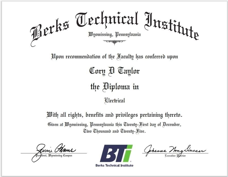 Next is My Associates Degree. I'm 36 it ain't never too late