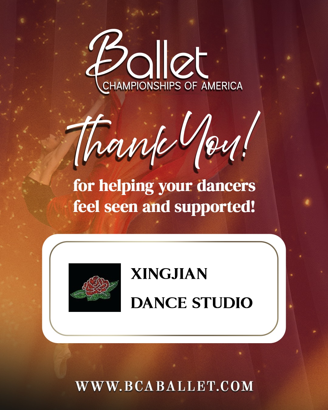 Thank you to Xingjian Dance Studio @xingjiandancestudio for being part of BCA Los Angeles. Your dancers brought focus, artistry, and heart to the stage. We’re grateful to share a space where dancers feel truly seen and supported.