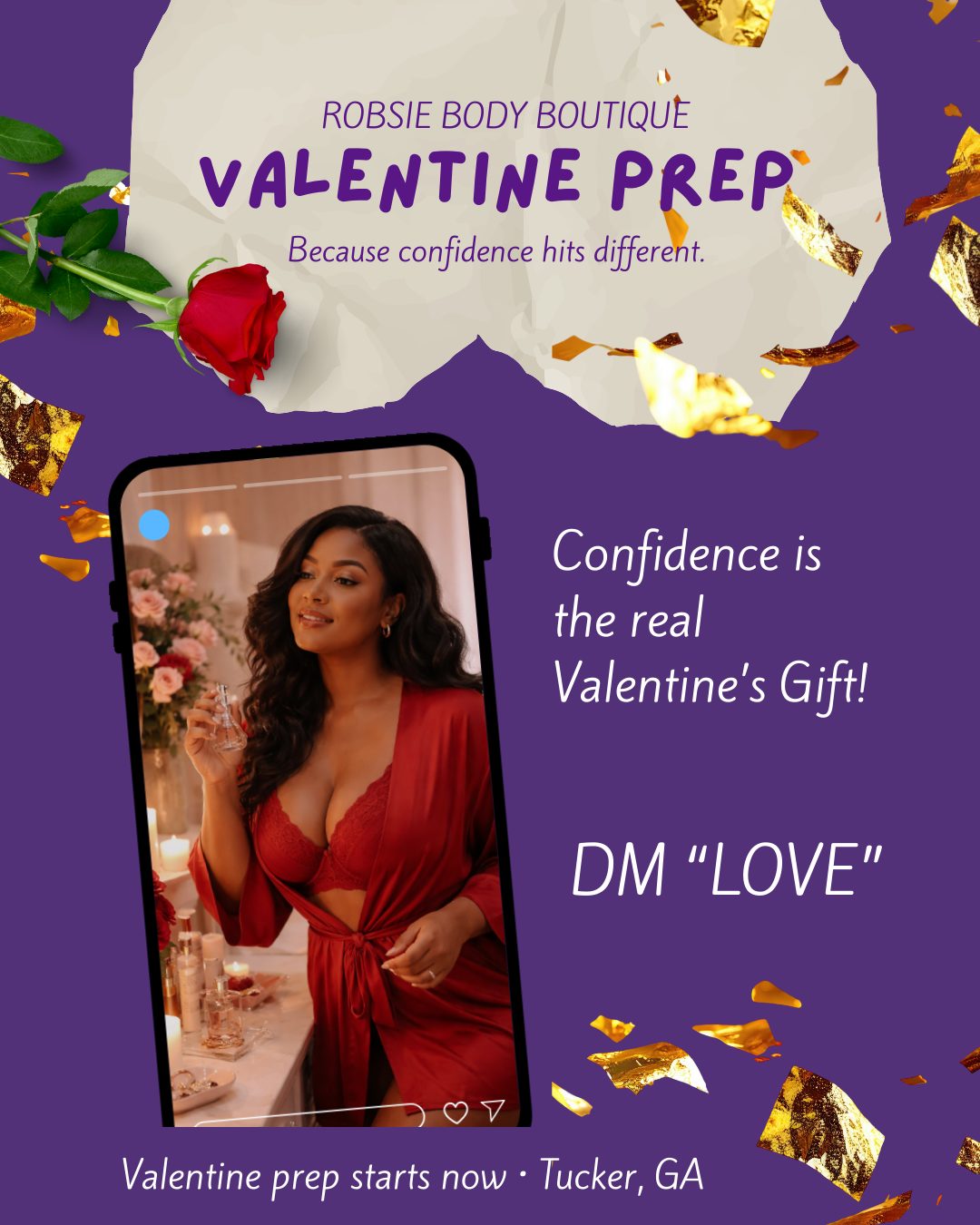 Flowers fade.
Chocolate disappears.
But confidence stays š
This Valentineās season, the best gift you can give yourself
is feeling good in your body ā light, sculpted, and confident.
Whether youāre going out, staying in, or celebrating you,
confidence is the real glow-up.
š¬ DM LOVE to start your Valentine prep with non-invasive treatments designed for real results.
š Tucker, GA
#RobsieBodyBoutique
#ValentinePrep
#TuckerGA
#AtlantaWellness
#NonInvasiveBody