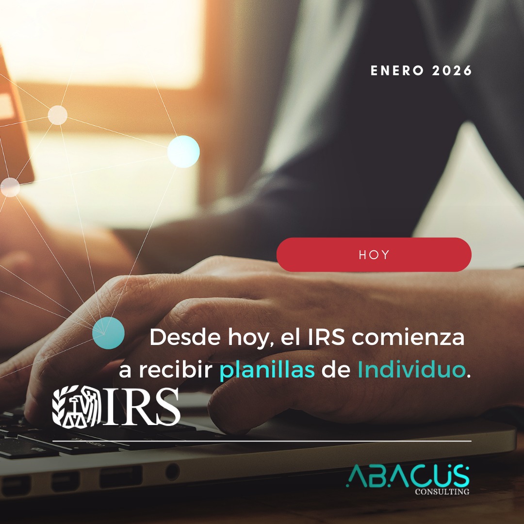 📢 Comienza la temporada de planillas
Desde hoy el IRS ya está recibiendo planillas de individuo.
⏰ Prepararte con tiempo evita estrés innecesario.
📩 Escríbeme.