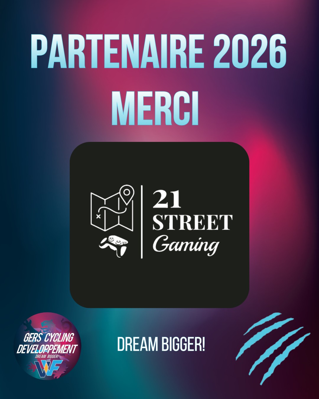 🔹 Partenaire du Gers Cycling Développement 🔹
Les projets grandissent mieux quand ils s’appuient sur des lieux qui créent du lien.
Avec @21streetcoworking, le Gers Cycling Développement s’associe à un espace de coworking aux portes de Toulouse, secteur sud-ouest, pensé pour les entrepreneurs, les indépendants et les collectifs.
Bureaux, espaces partagés, salles de réunion : 21 Street Coworking facilite le travail, les échanges et les rencontres, dans un esprit simple et efficace.
À sa tête, Gautier Cazaux accompagne le GCD avec une conviction forte : faire grandir les projets en misant sur le collectif, l’énergie et l’ancrage territorial.
🤝 Merci à 21 Street Coworking et à Gautier Cazaux pour leur soutien.
Rêvons plus grand, ensemble 🚴♂️✨