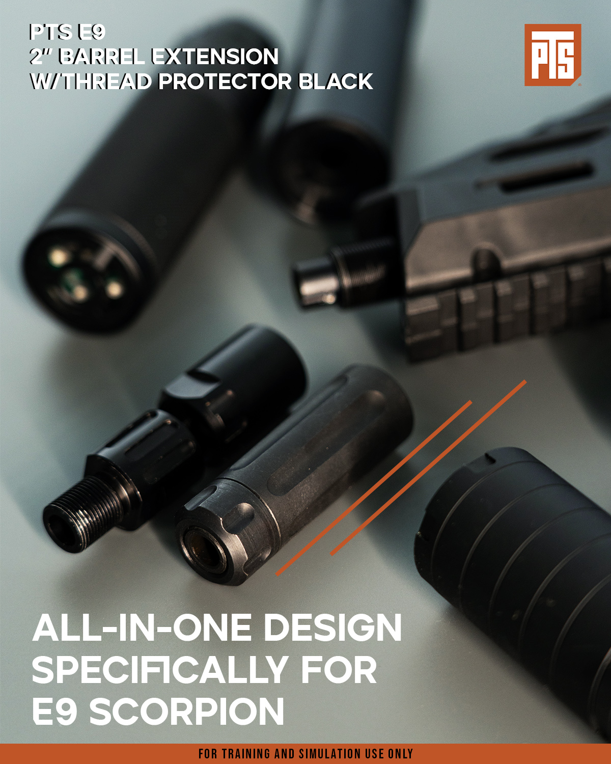 PTS E9 18mm to 14mm CCW 2-Inch Barrel Extension. The Ultimate Scorpion EVO Upgrade.
A one-piece upgrade to the stock adapter, making your attachments firmer and more stable than ever.
#attachment #czscorpionevo3s1 #scorpion #cz #airsoft