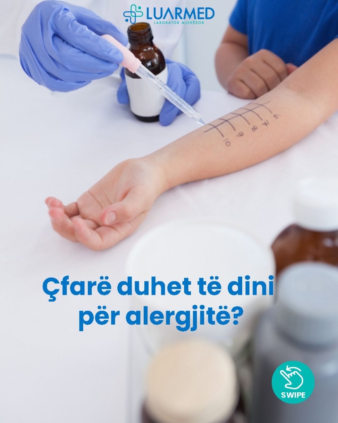 ✅LUARMED Laborator ju ofron kryerjen e Prick Test (testin e alergjisë në lëkurë) për zbulimin e shumë alergjive tipike.
📞067 5000 414
Ju mirëpresim çdo ditë:
E HËNË - E PREMTE
🕑Ora 07:30-21:00
E SHTUNË
🕑Ora 07:30-18:00
...