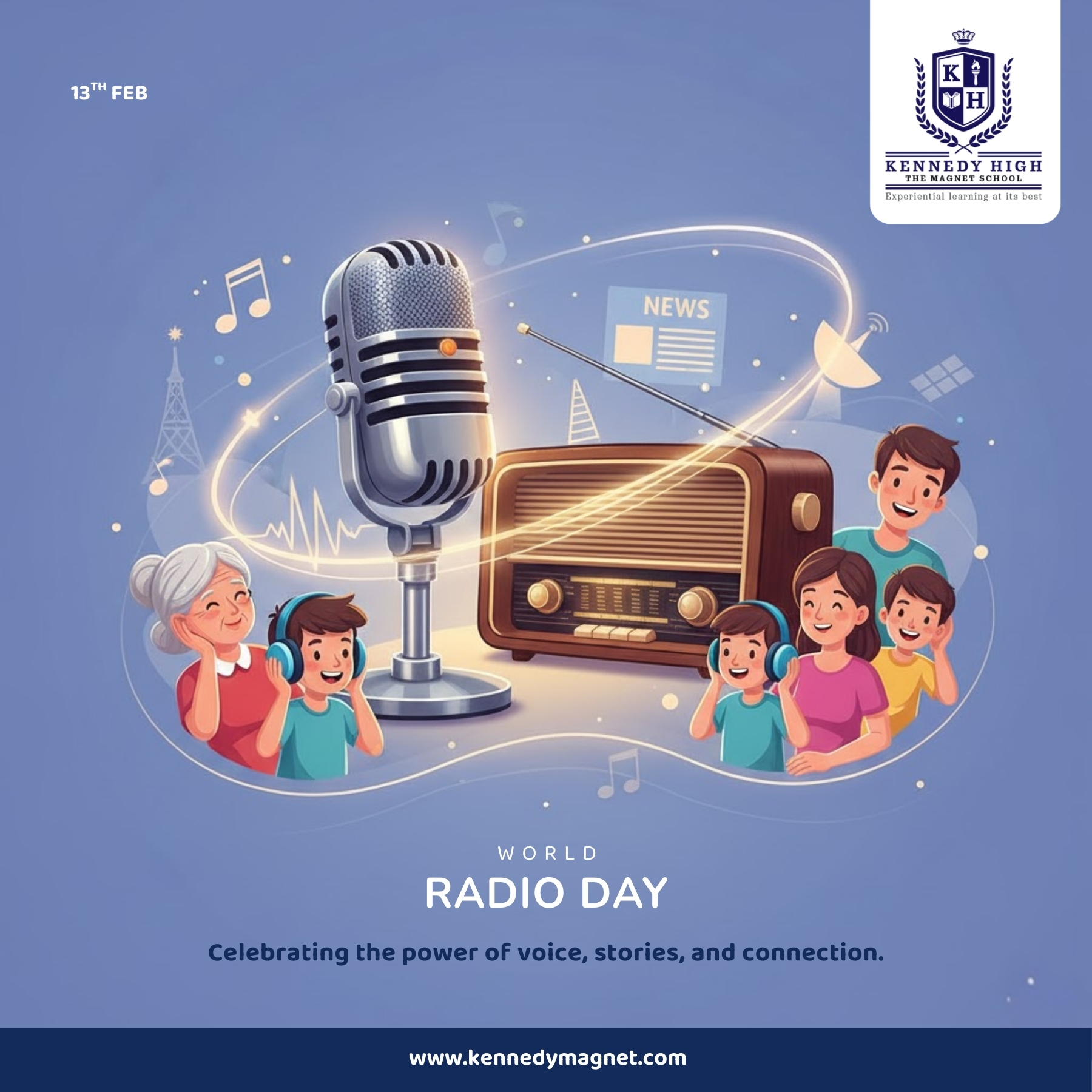 Beyond the visual, the spoken word remains a powerful bridge to global understanding and democratic dialogue. We celebrate radio’s evolution as a catalyst for educational equity and the art of storytelling. We empower our scholars to find their unique resonance and speak with clarity.
#WorldRadioDay #KennedyHighTheMagnetSchool #KennedyHigh #Kukatpally