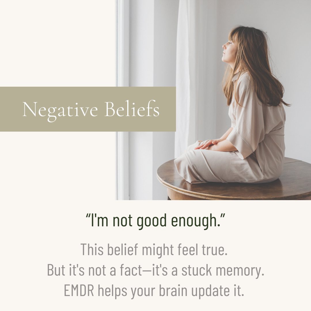 You know that voice that says "I'm not good enough" or "I'm going to fail"?
From an EMDR perspective, those beliefs often come from past experiences your brain hasn't fully processed. Maybe criticism from years ago. A painful rejection. A moment where you felt small.
Here's the thing: Your brain stored those moments as proof. EMDR helps your brain reprocess them—so the belief loses its grip. It helps you see a bigger picture of yourself and reach new conclusions about these experiences!
Not by convincing you otherwise. By letting your brain finish what it started.
Curious to learn more?
Visit my website: www.amymaycounselling.com
#EMDRTherapy #EMDRCounselling #TraumaTherapy #TraumaHealing #WhatIsEMDR #TherapyWorks #MentalHealthMatters #PTSDRecovery #AnxietyRelief #BarrieTherapist #OntarioTherapy #CanadianMentalHealth #MentalHealthAwareness #HealingJourney #TherapyHelps