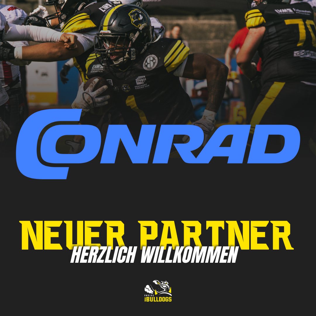 ⚡️BIG NEWS!! ⚡️
Es ist offiziell: Wir haben einen neuen Hauptsponsor an Bord! Wir freuen uns riesig, @conrad_de, vertreten durch den Profistore in Wernberg @conrad_wernberg , in der Mad Bulldogs Family willkommen zu heißen. 🔥
American Football ist Technik, Strategie und pure Energie – genau wie CONRAD mit dem Profistore in Wernberg. Damit haben wir ab sofort einen Partner an unserer Seite, der für absolute Professionalität und Leidenschaft für Technik steht.
Gemeinsam schalten wir einen Gang höher und bringen ordentlich Spannung auf den Platz. Danke an das Team aus Wernberg für das Vertrauen in unser Programm. LET’S GOOOO! 🏈
#MadBulldogs #ConradElectronic #ProfistoreWernberg #Hauptsponsor #NewEra #HighVoltage #AmericanFootball #Amberg #Wernberg #Tekkies #Sponsoring