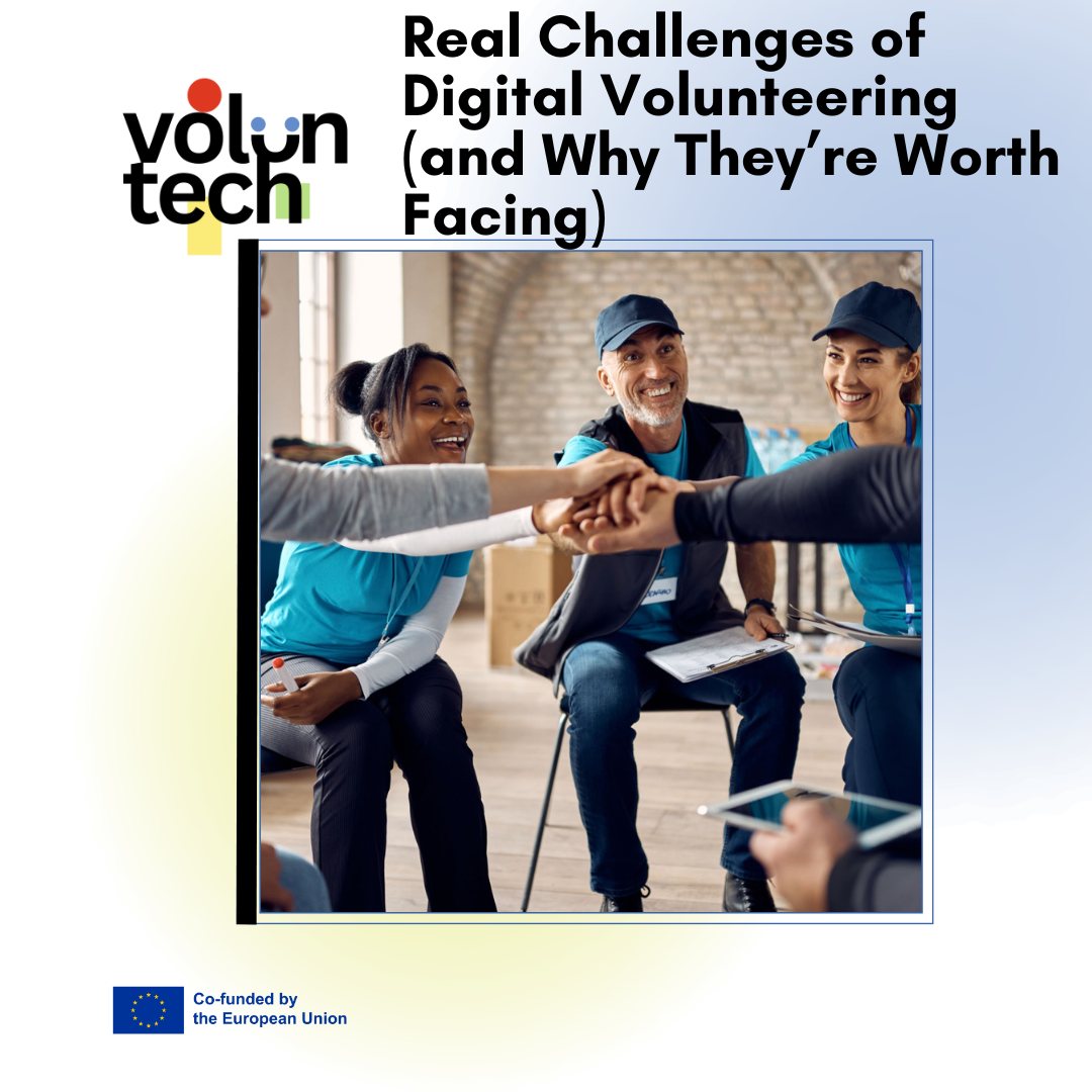 Real Challenges of Digital Volunteering (and Why They’re Worth Facing)
⚠️💡 Digital volunteering isn’t perfect.
There are technological barriers, connection issues, uncertainty, or the fear of “not knowing enough.”
But every challenge is also an opportunity:
• When we help someone overcome a digital barrier, we strengthen their independence.
• When we support others remotely, we show that solidarity has no borders.
• When we learn alongside the people we support, we create a space of mutual growth.
Digital volunteering doesn’t eliminate difficulties, but it gives us new tools to transform them.
#digitalvolunteering #digitalchallenges #nooneleftbehind #bridgingthegap #digitalskills #learningtogether #resilientcommunities #techforgood #volunteerjourney #mutualgrowth